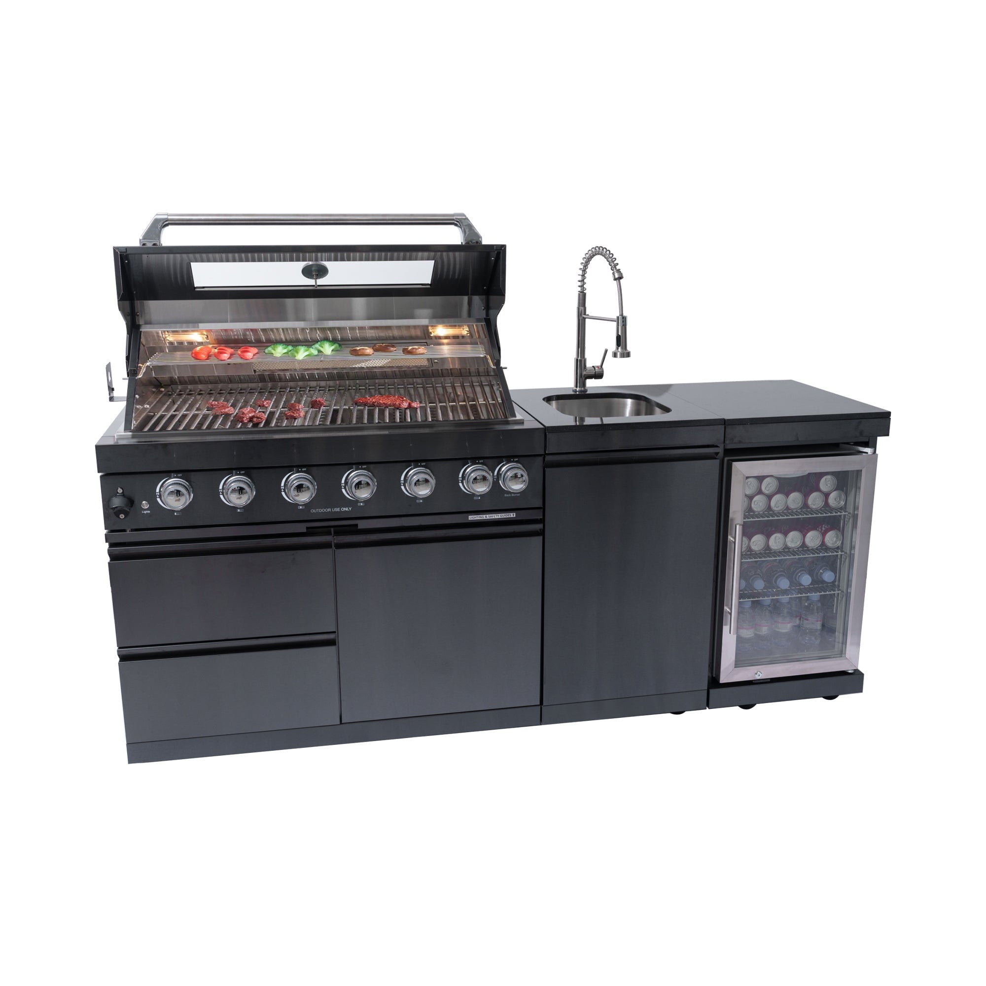 Coronado 85" Natural Gas Outdoor Kitchen Island | The Lavish Sunset