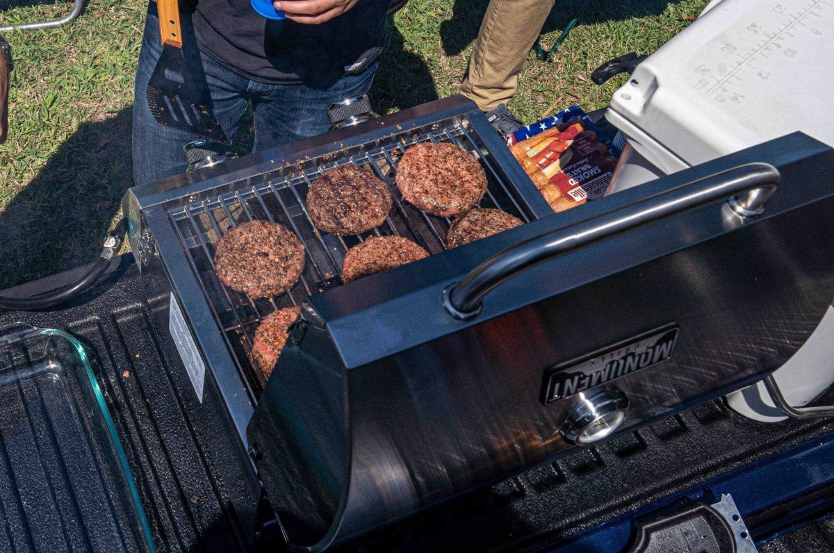 Compact Stainless Tabletop Propane Gas Grill | The Lavish Sunset