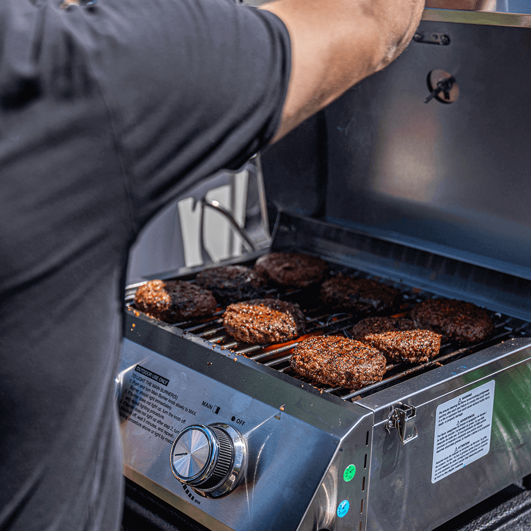 Compact Stainless Tabletop Propane Gas Grill | The Lavish Sunset