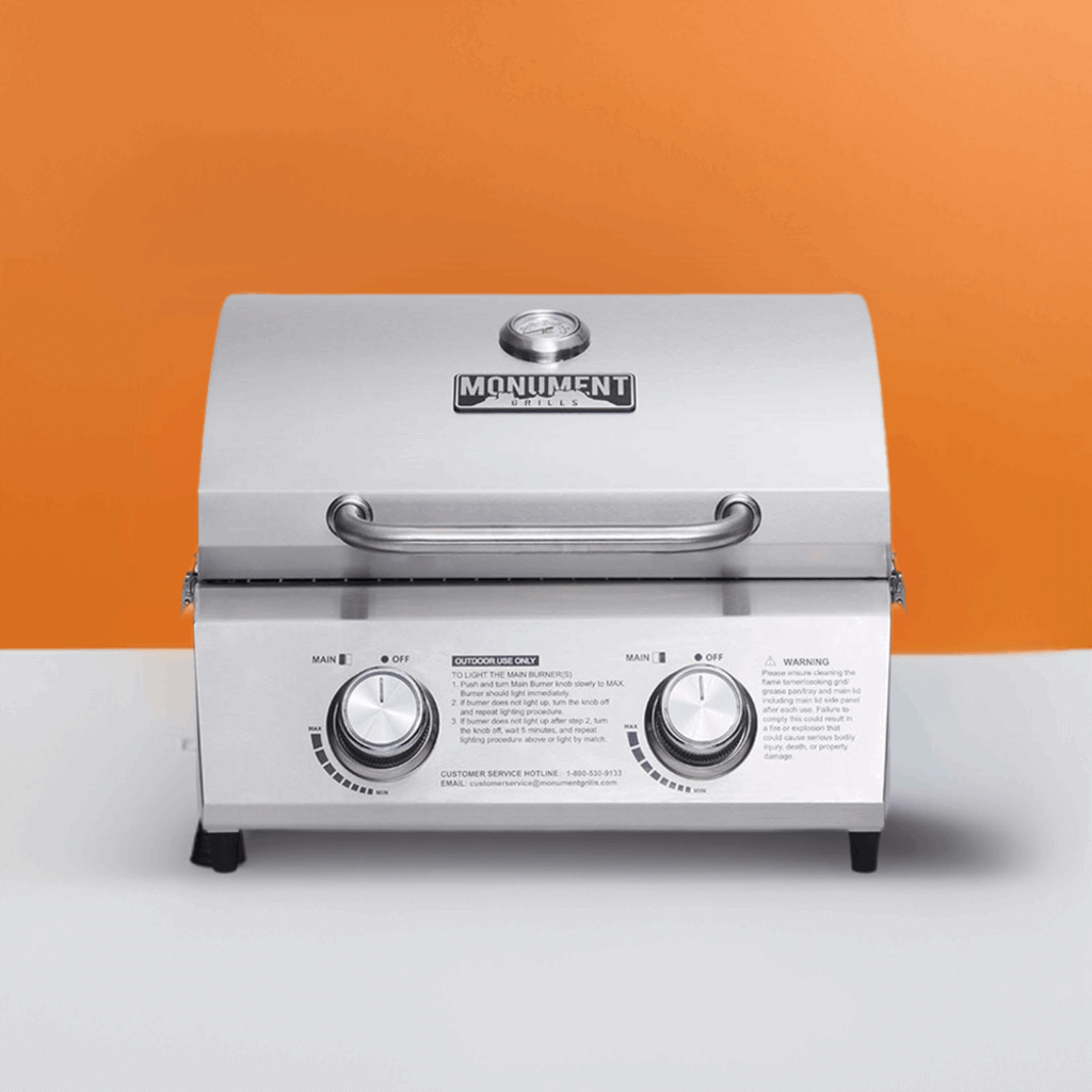 Compact Stainless Tabletop Propane Gas Grill | The Lavish Sunset