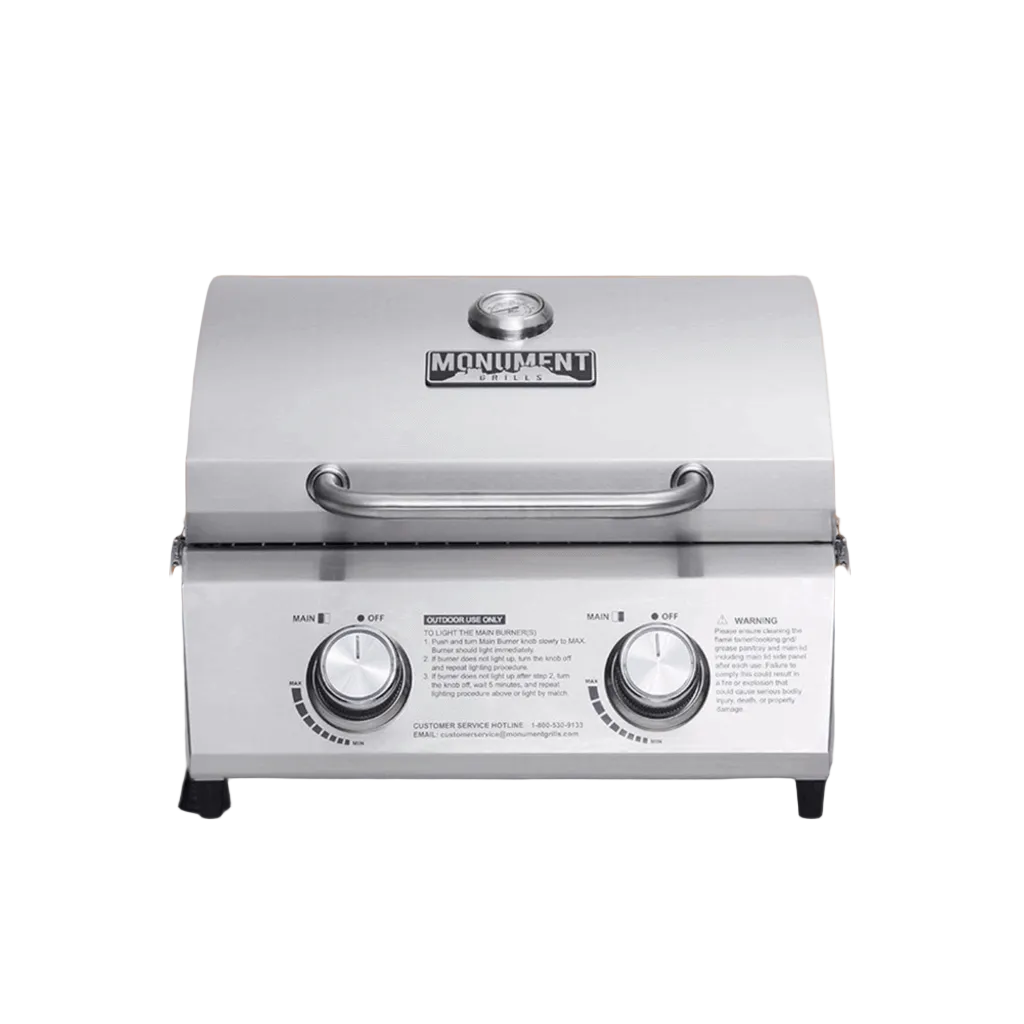 Compact Stainless Tabletop Propane Gas Grill | The Lavish Sunset