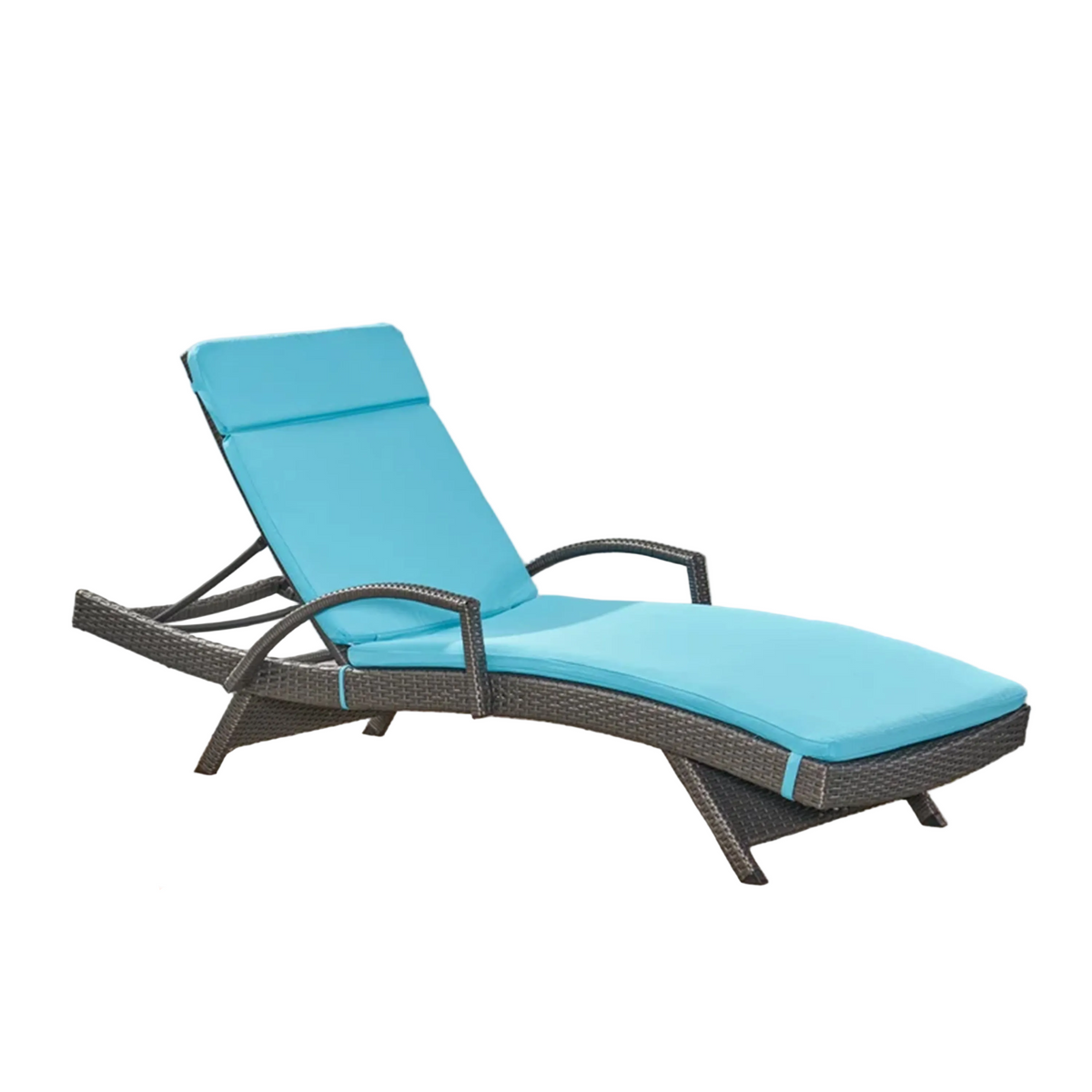 Salem Outdoor Chaise Lounge Cushion 2PCS Blue Fabric