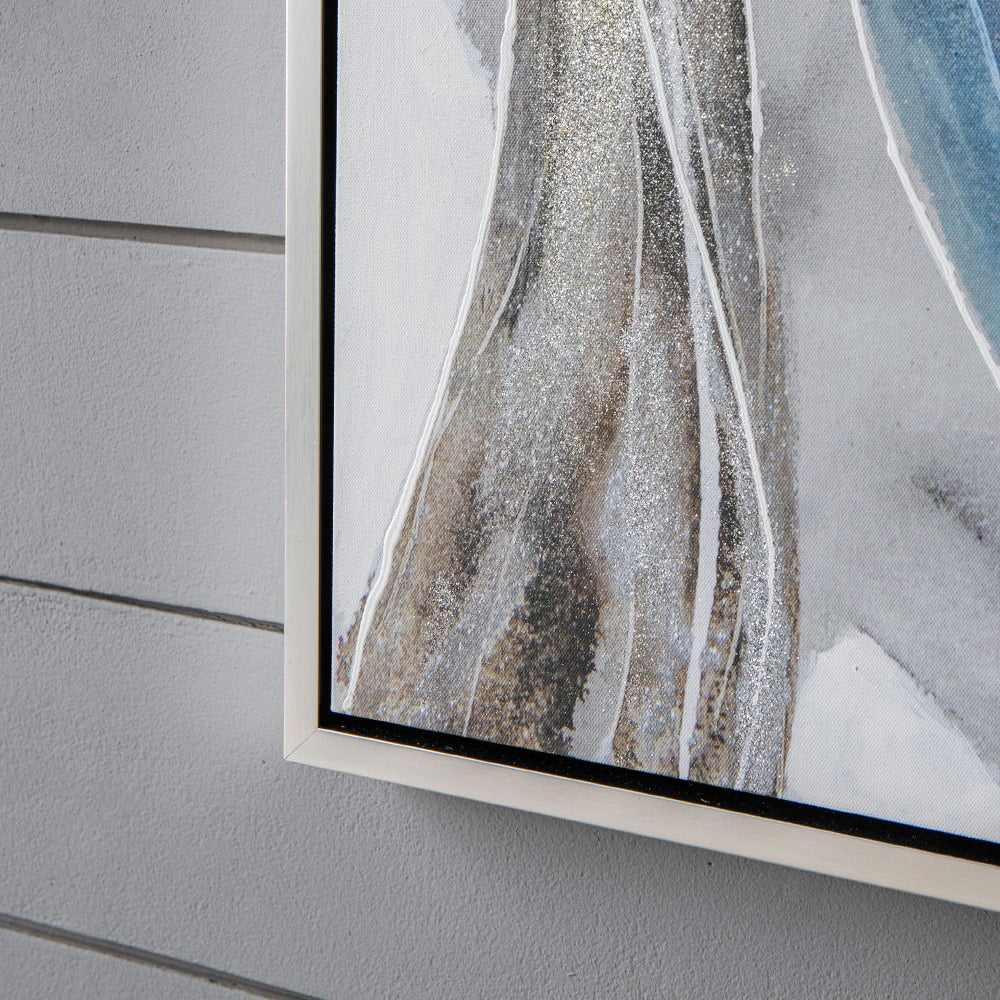 Elongated Modern Abstract Oil Paintings Wall Art Set of 2