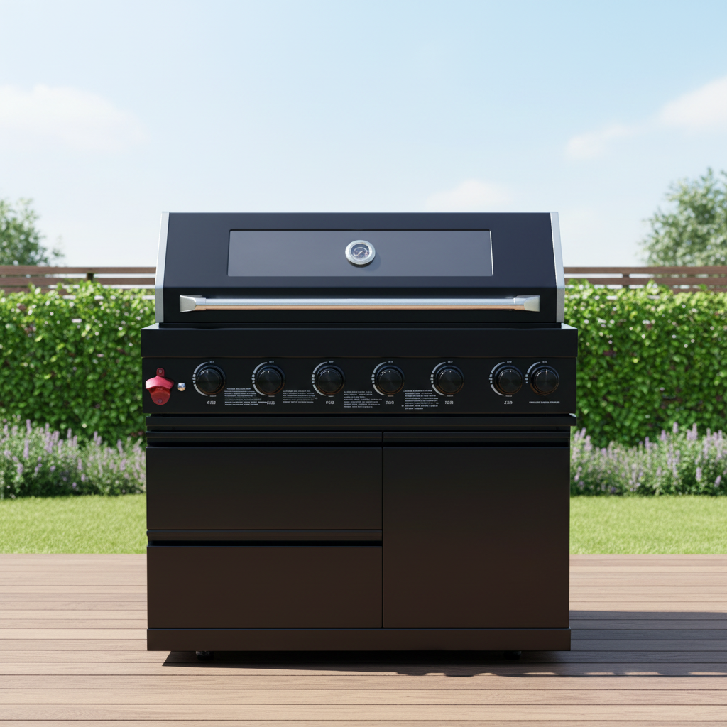 43" Black 6-Burner Outdoor Kitchen Island Grill | The Lavish Sunset