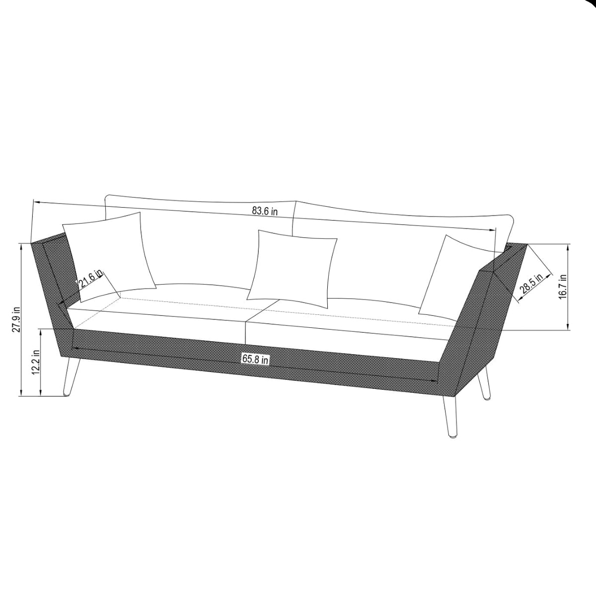 Panther Outdoor Patio Wicker and FSC Wood Seating Set