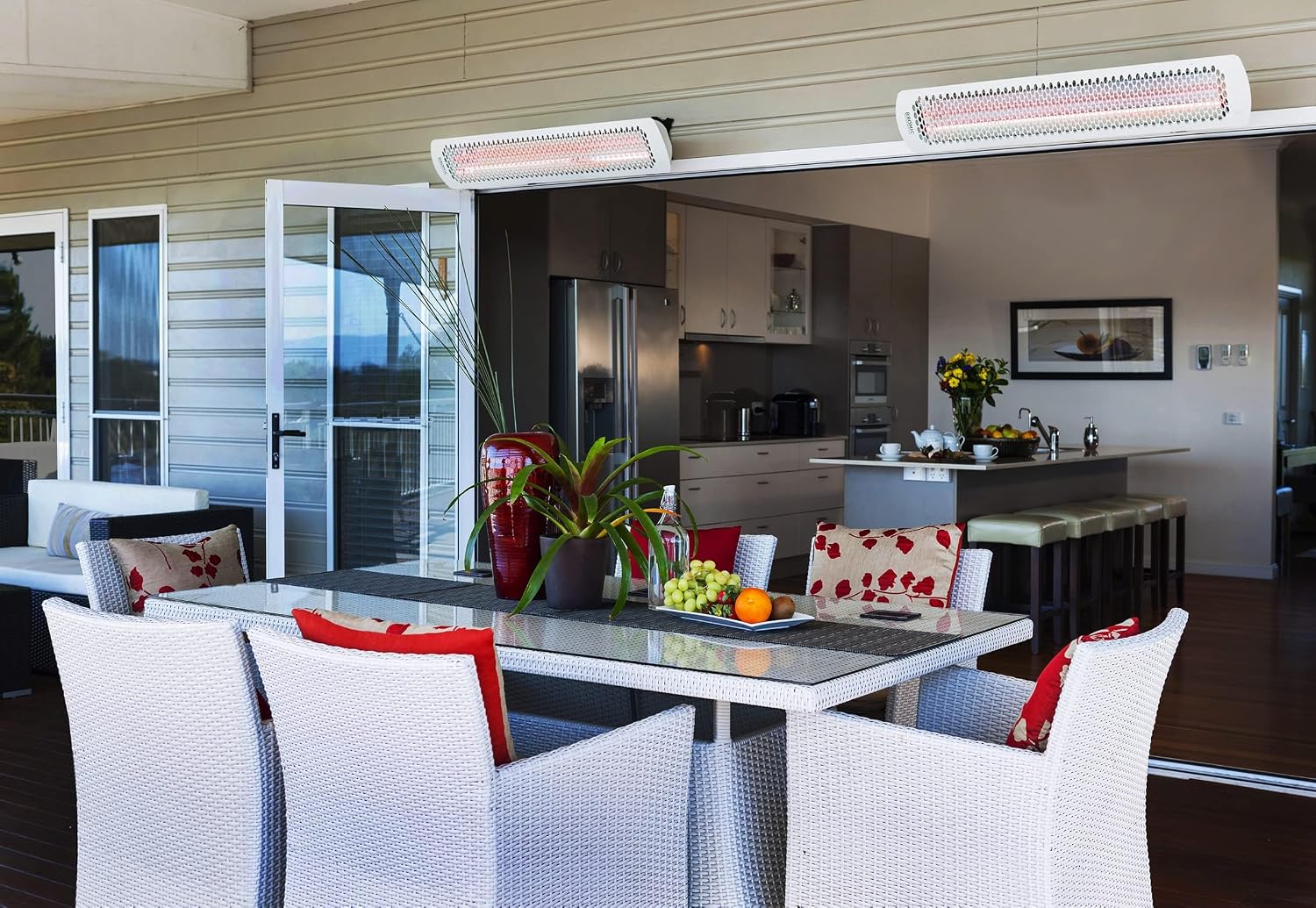 Bromic Tungsten Smart Heat 6000W Electric Patio Heater β Dual Element Infrared, 220V-240V, White Finish β BH0420013