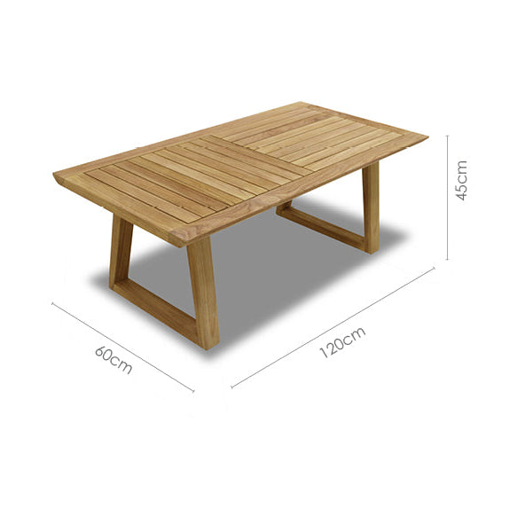 Agate Rectangular Teak Coffee Table
