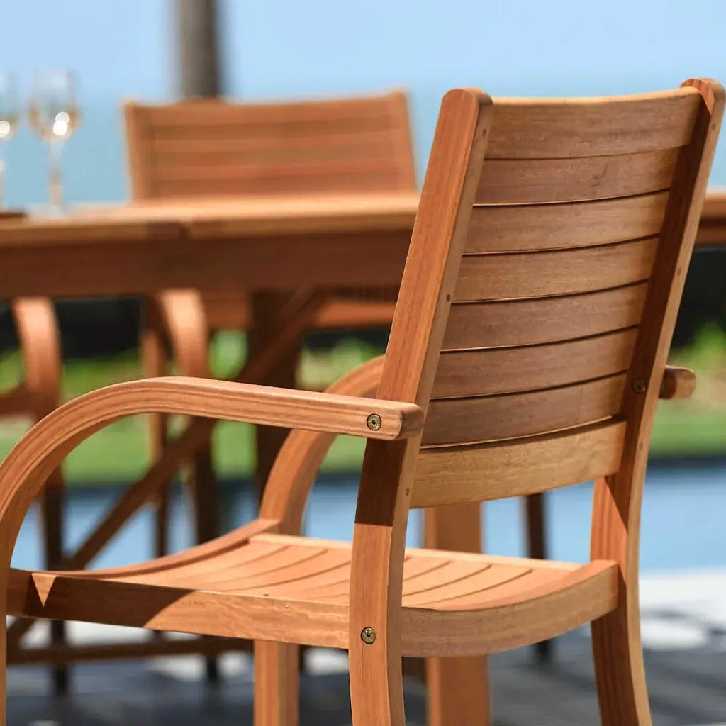 Catalina Stacking Wood Armchair - 4 Piece