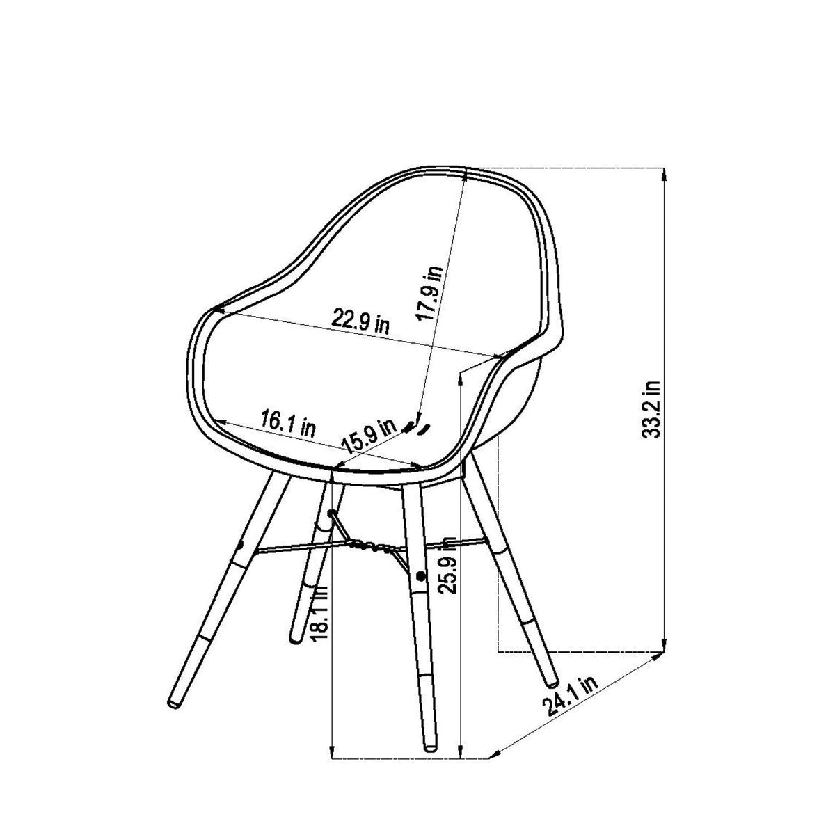 Rinjani Rectangular Table and 6 Chamonix Arm Chair