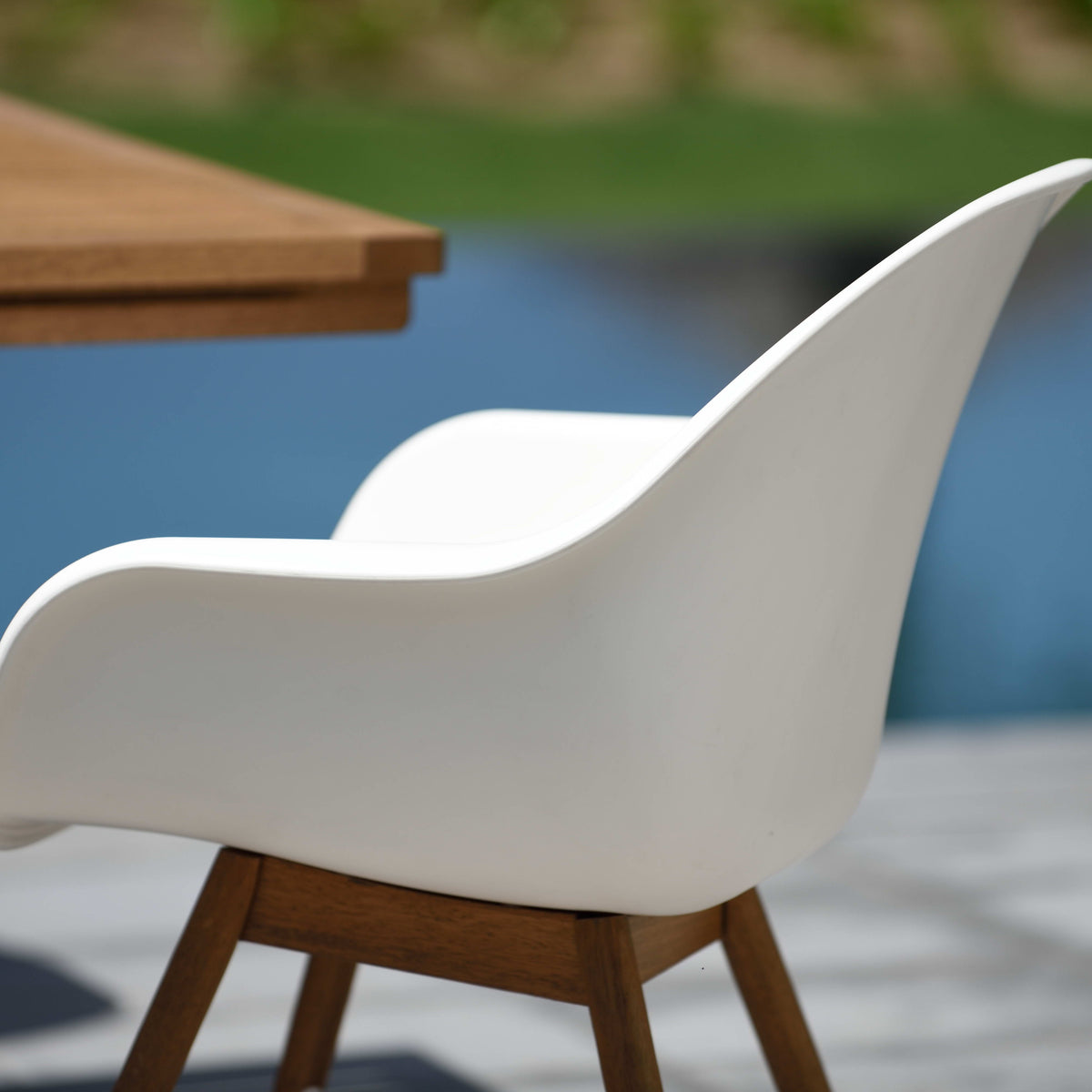 Chamonix Resin and FSC Wood Arm Chairs - 2pc