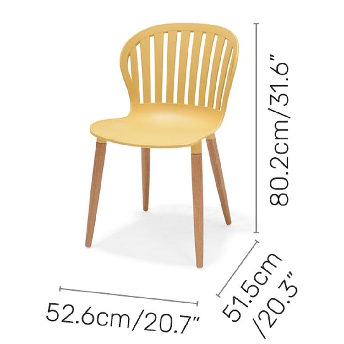 Nassau Side Chair in Honey Yellow Social Plastic® - 2pc