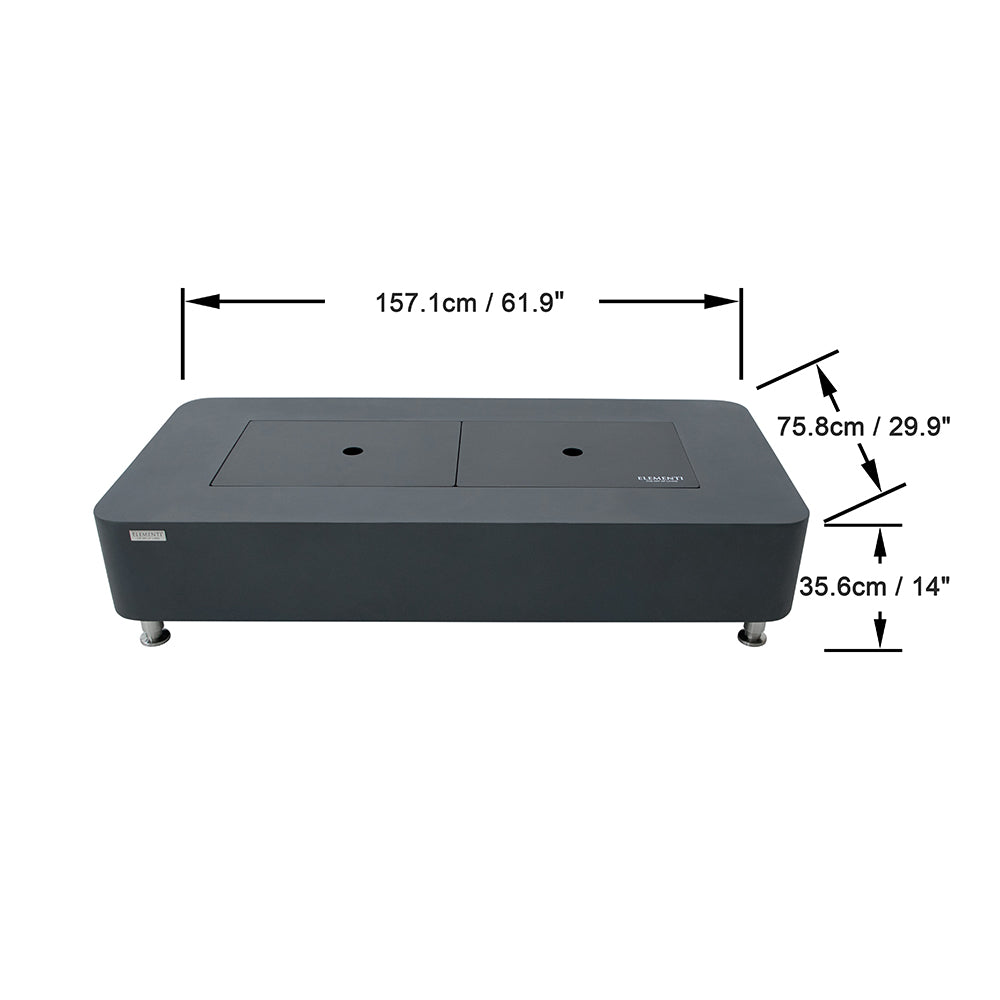 Elementi Sydney Ethanol Fire Pit 61.9 x 29.9 Inches