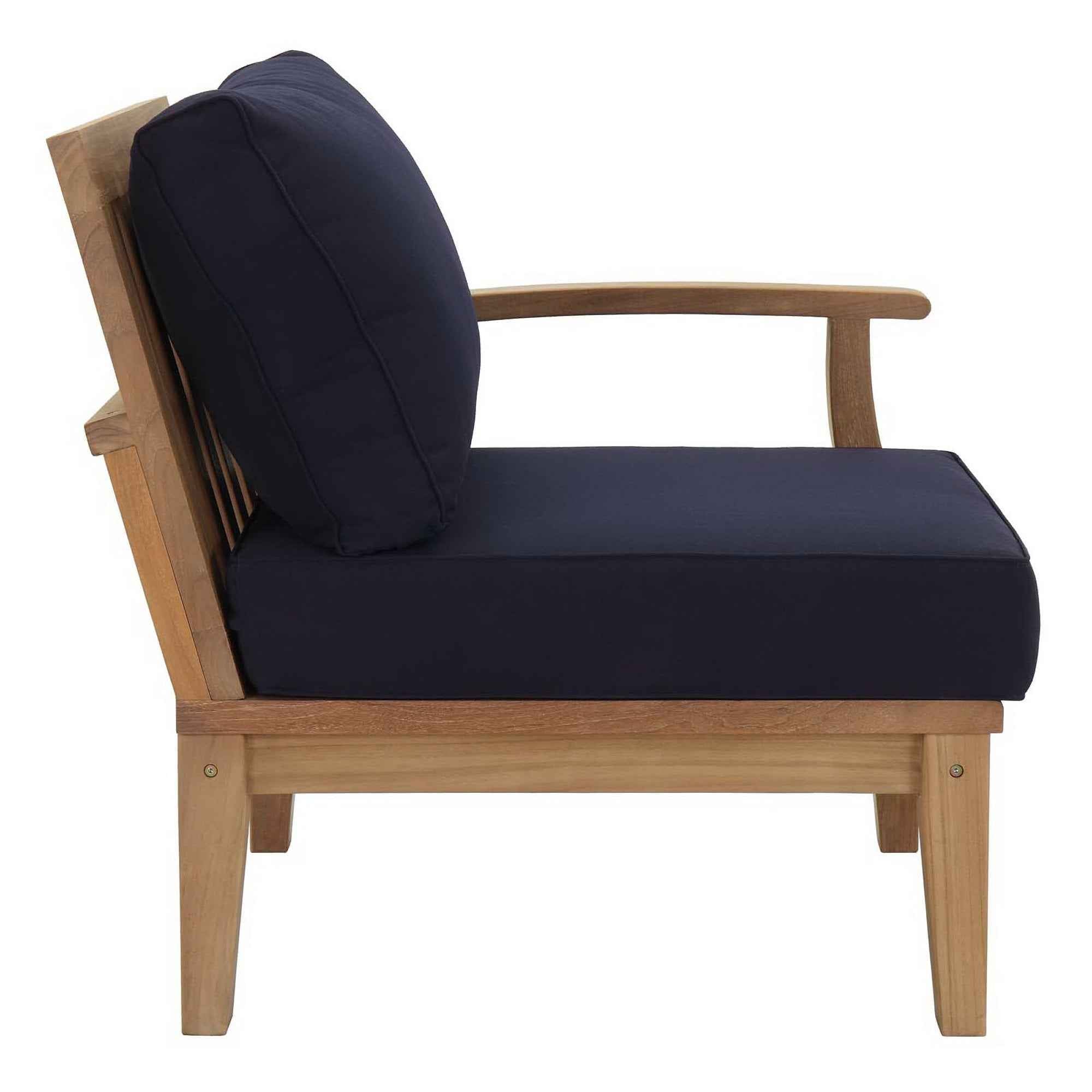 Lavish Sunset Outdoor Lounge Set - Marina 9-Piece Teak Collection by Modway