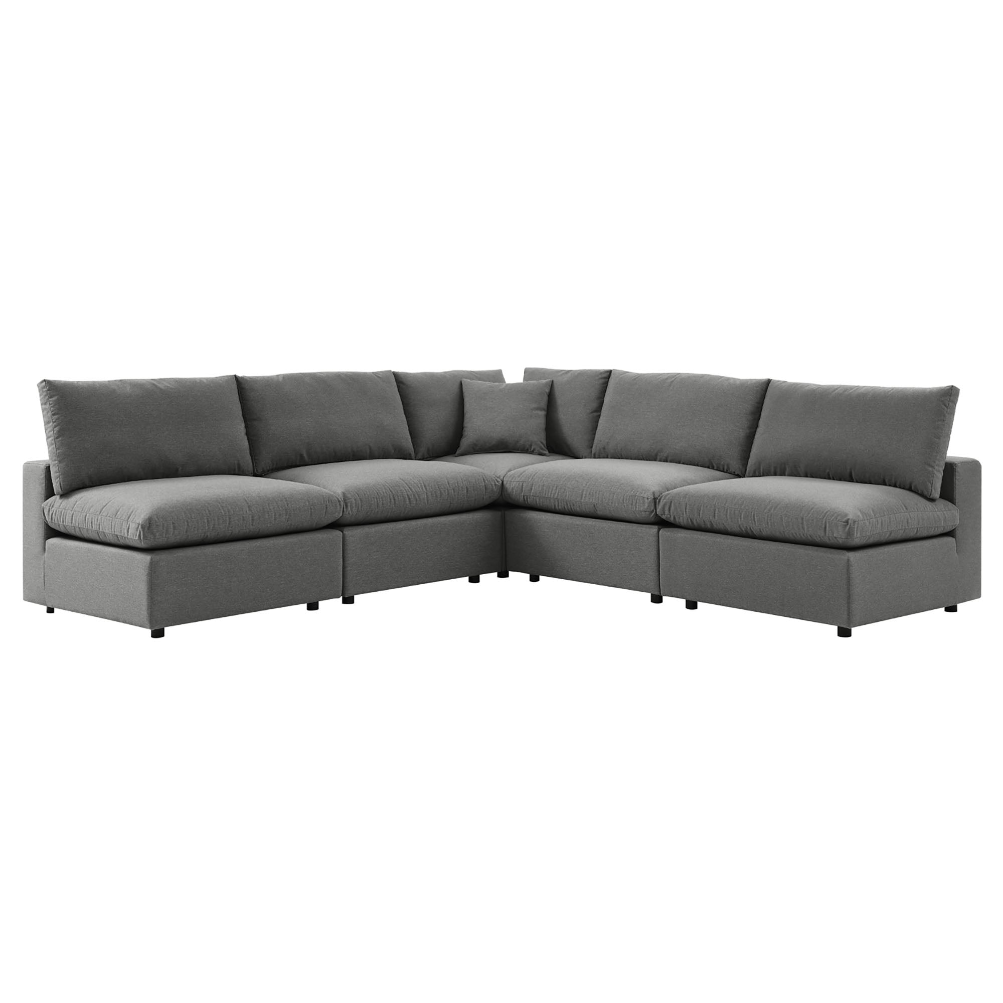 The Lavish Sunset Outdoor Sectional Sofa Set by Modway – Stylish 5-Piece Furniture for Patios