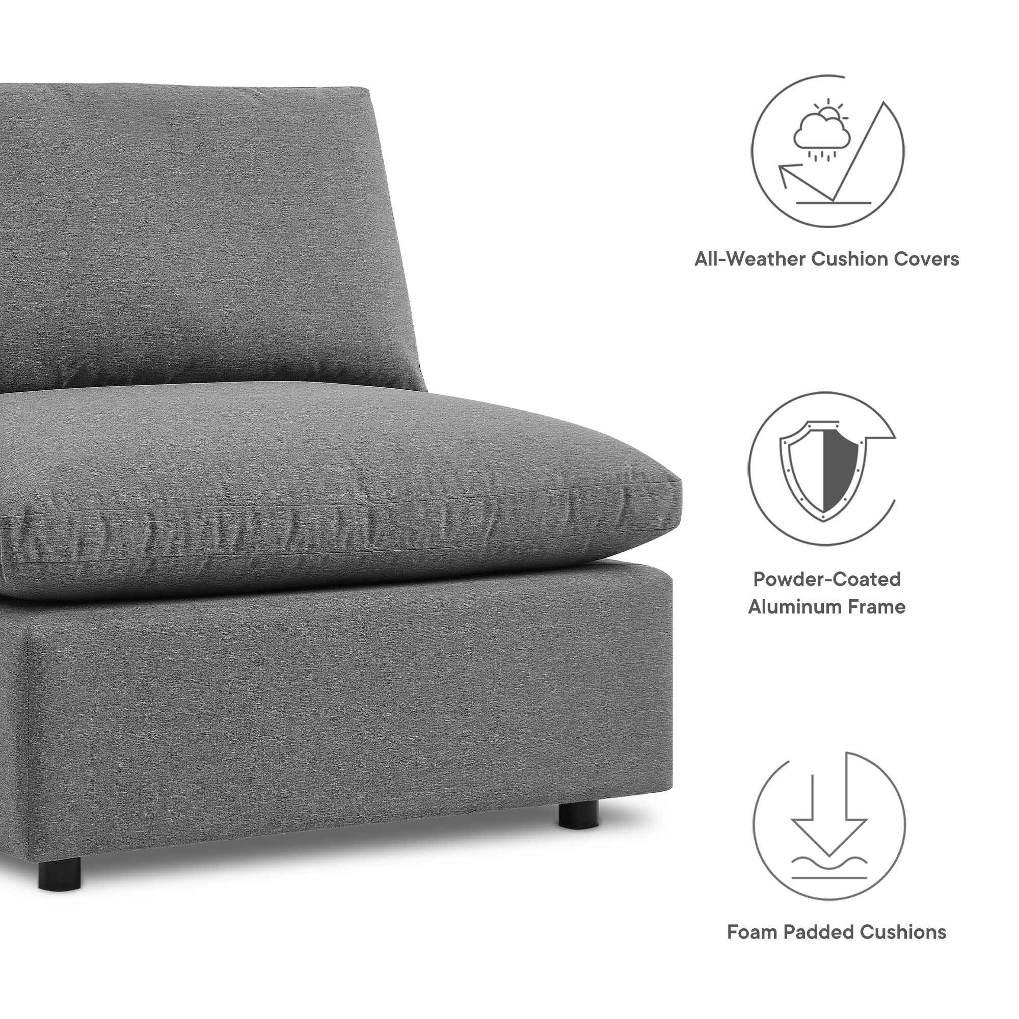 The Lavish Sunset Outdoor Sectional Sofa Set by Modway – Stylish 5-Piece Furniture for Patios
