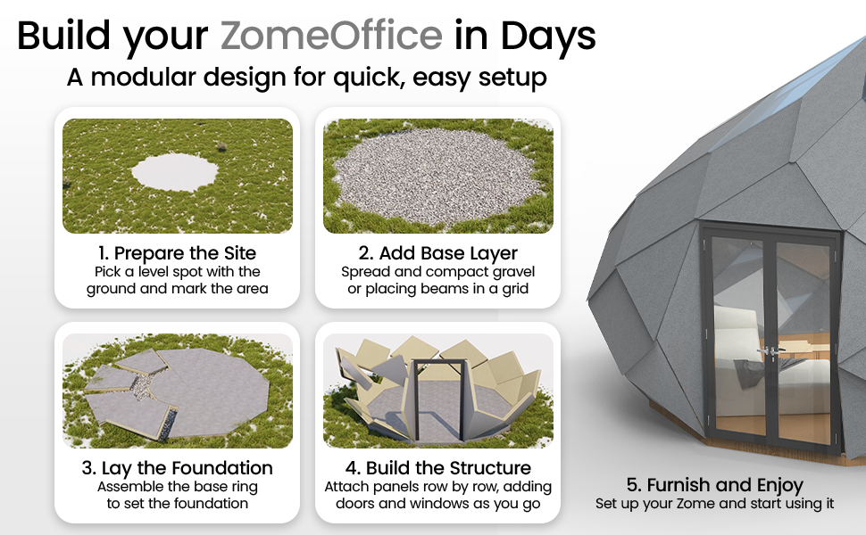 Lavish Sunset Zomes Office