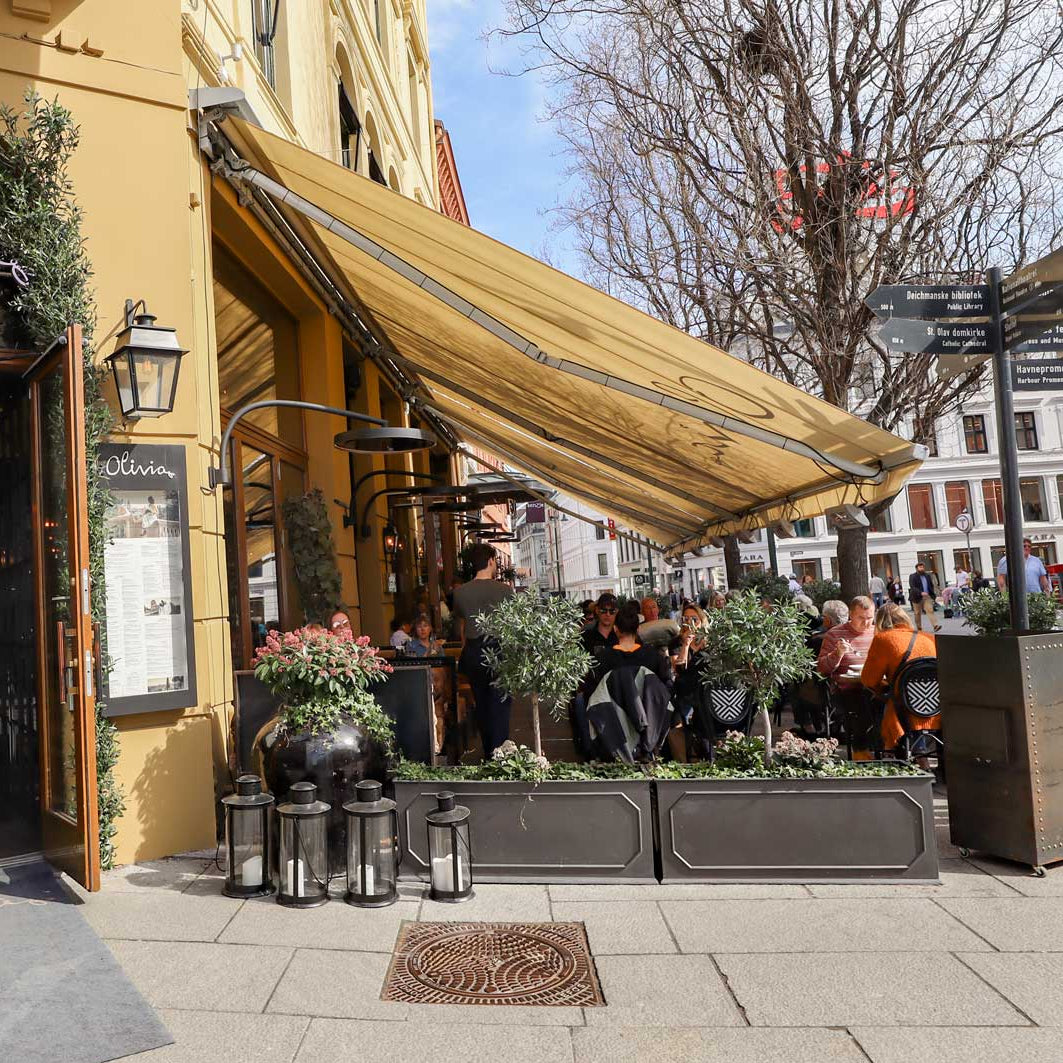 Commercial outdoor installation with Bromic Eclipse wall-mounted heaters