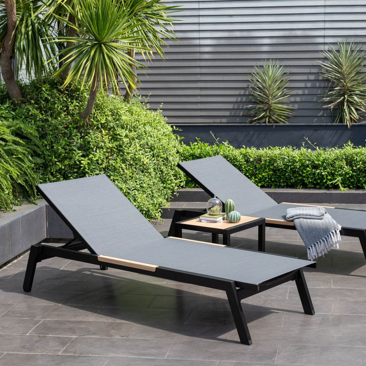 Panama Dark Duo Coffee Set & Sun Loungers - 3pc