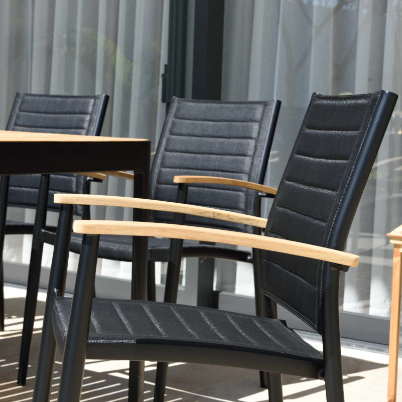 Portals Dark Lite 7 Piece Rectangular Dining Set