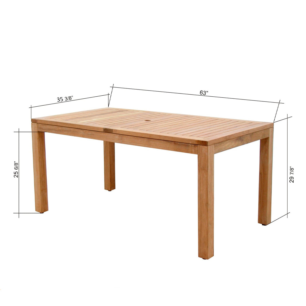 Rinjani Rectangular Table and 6 Manhattan Black Armchair