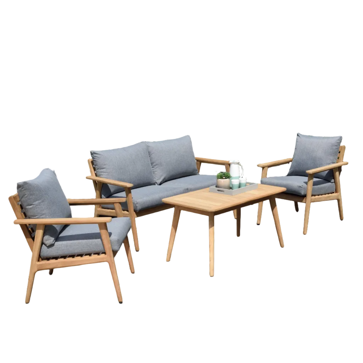 Eve FSC Teak Outdoor Conversation Set with Cushions