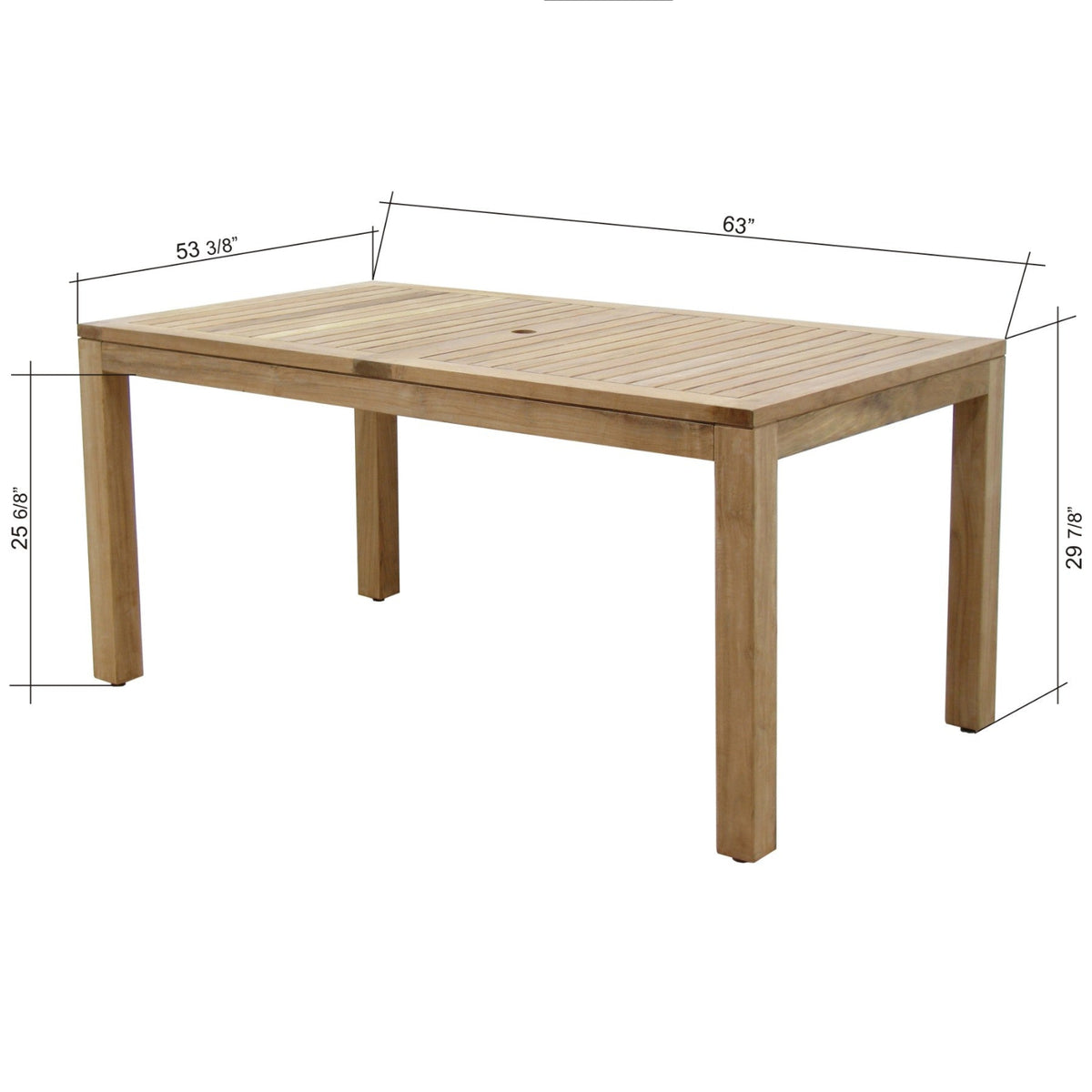 Rinjani Rectangular Table and 4 Vera Stacking Armchair Dining Set