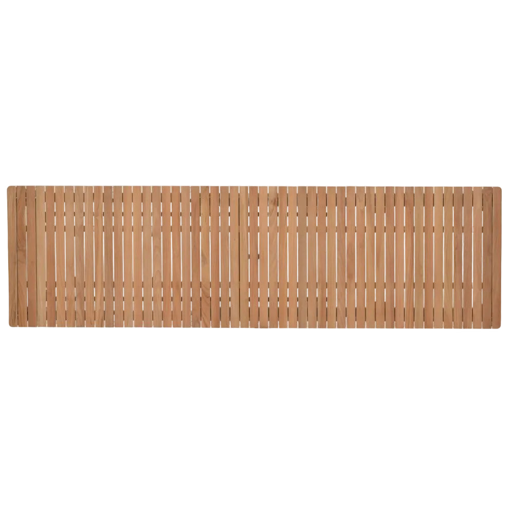 Topaz Dark Teak and Aluminum Rectangular Extendable Table