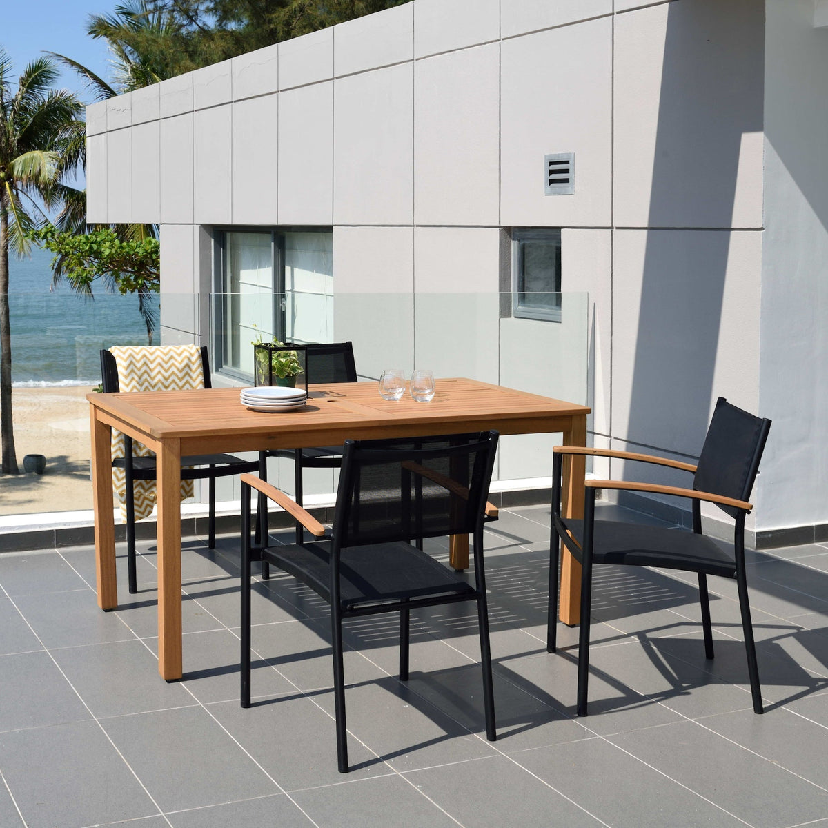 Orlando Rectangular Table and Vera Armchair Dining Set