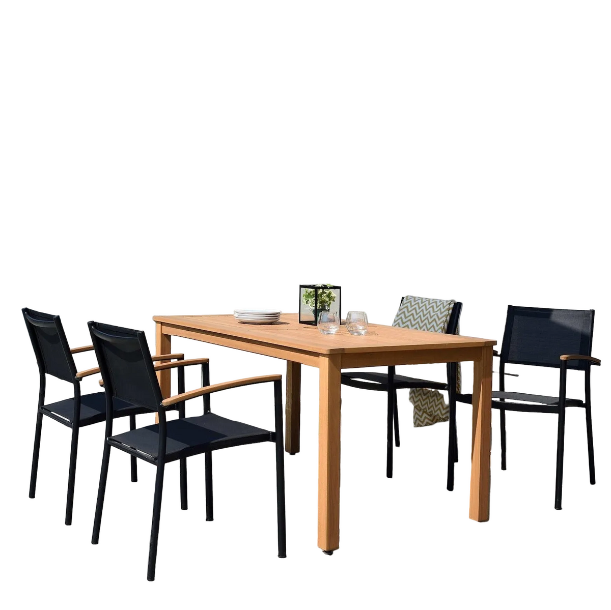 Orlando Rectangular Table and Vera Armchair Dining Set