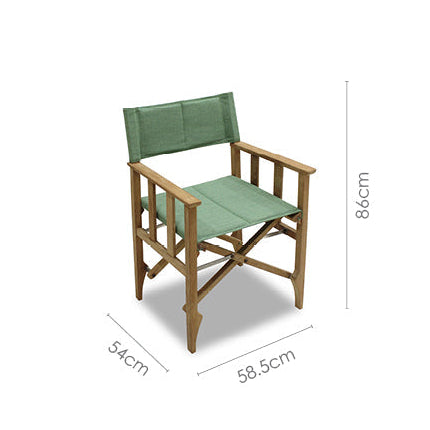Zircon Teak Director Chair – Piquant Green - 1 Piece