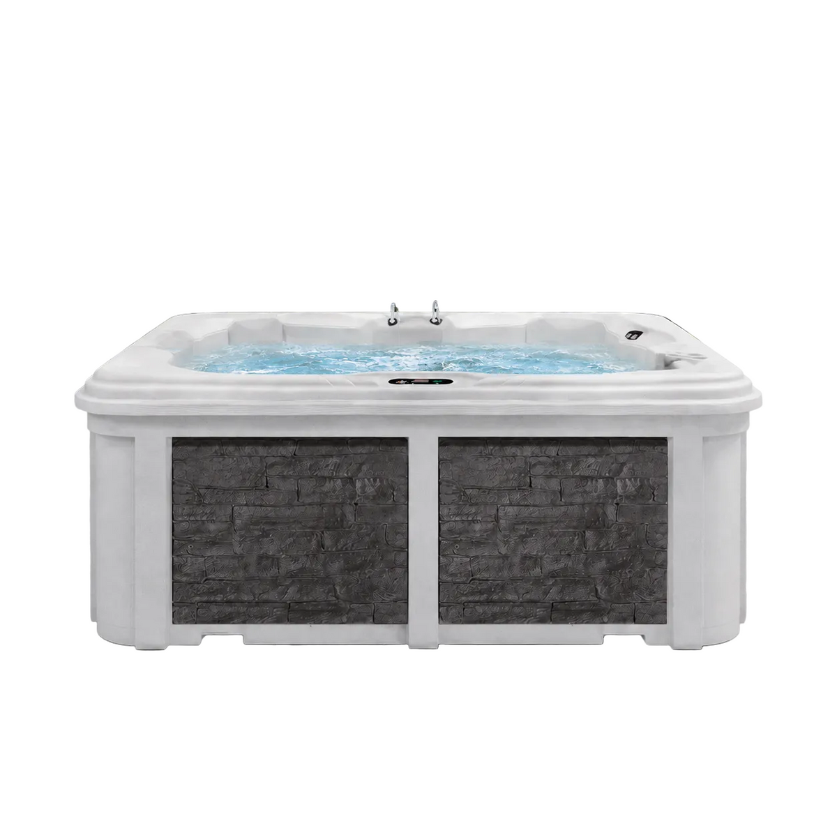 Arcadia Luxury Hot Tub – 7-Person Spa with Dual Captain’s Chairs & Open Footwell, 8' Design