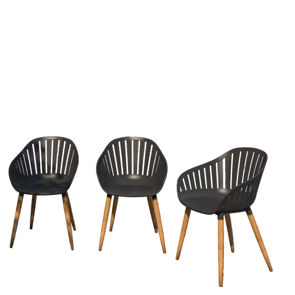 Nassau Chairs Resin and Wood - 4 Piece