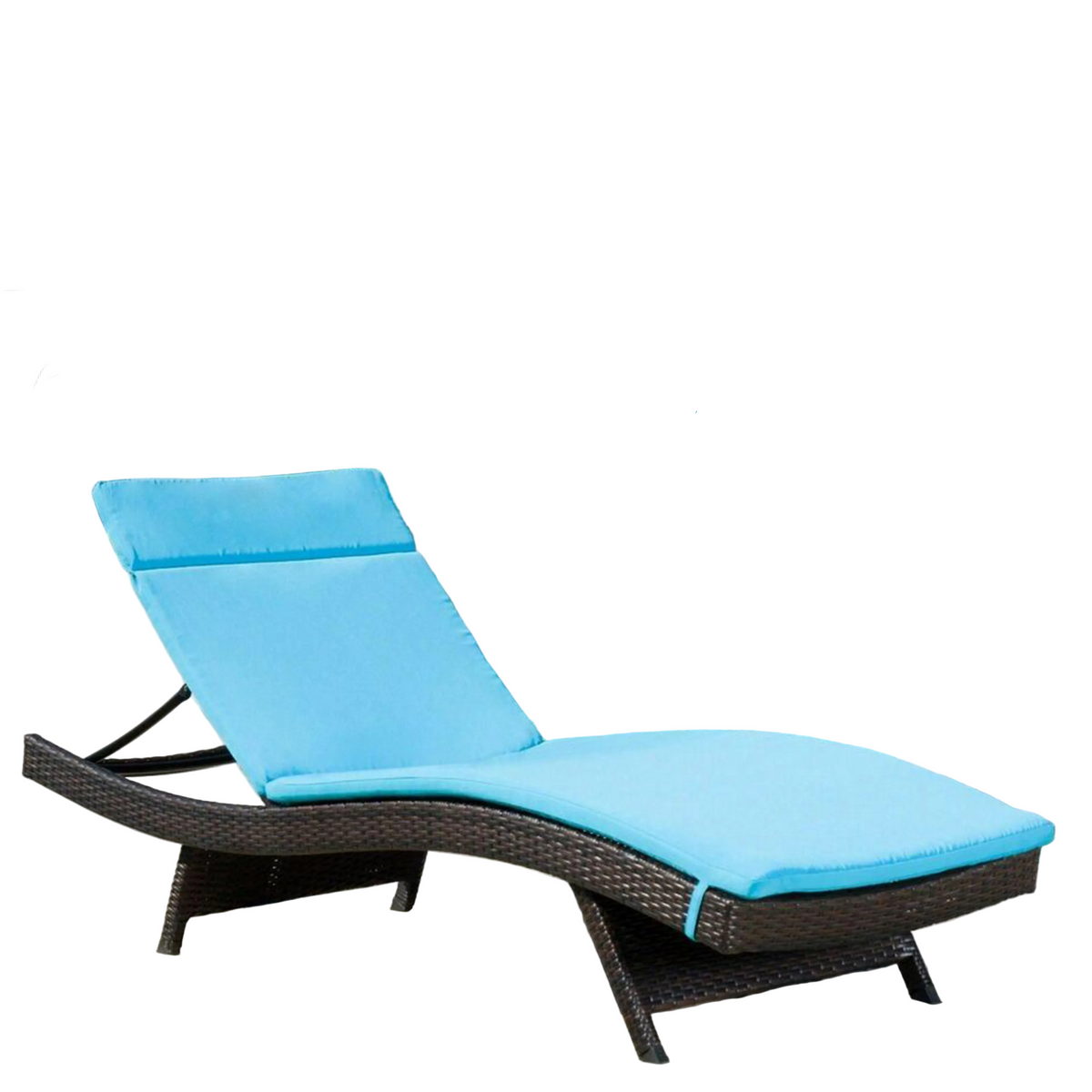 Salem Outdoor Chaise Lounge Cushion 2PCS Blue Fabric