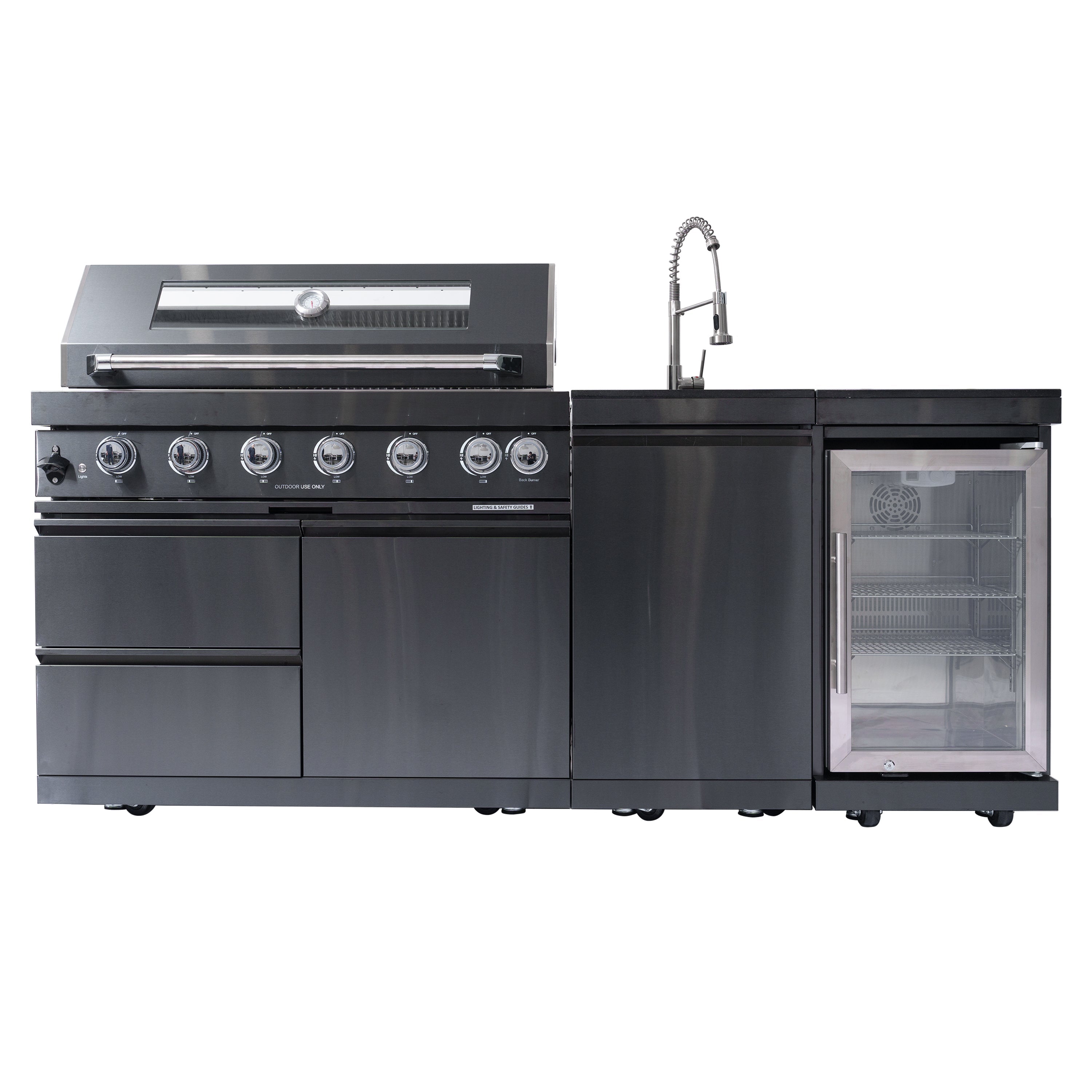 Coronado 85" Natural Gas Outdoor Kitchen Island | The Lavish Sunset