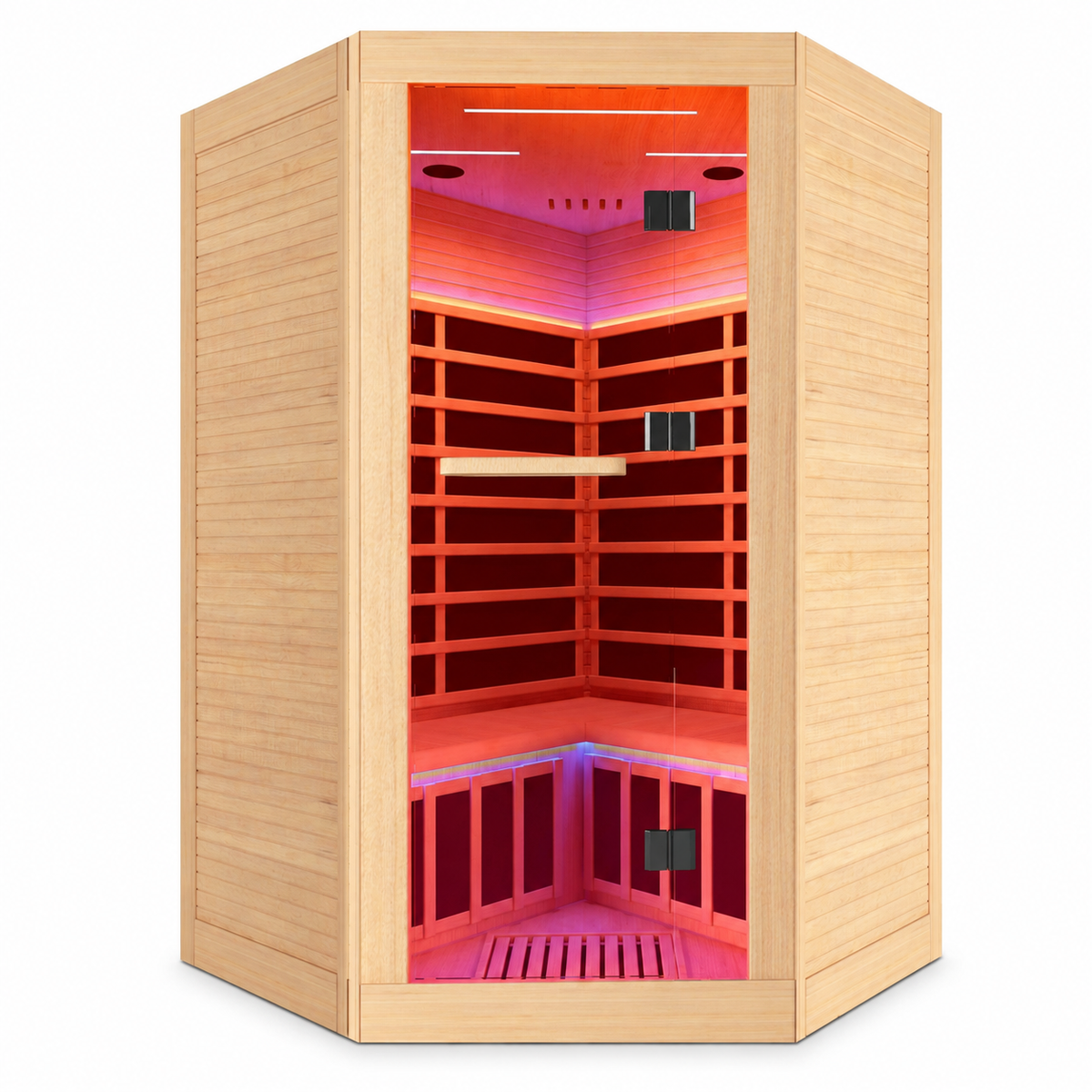 Canadian hemlock pentagonal double sauna