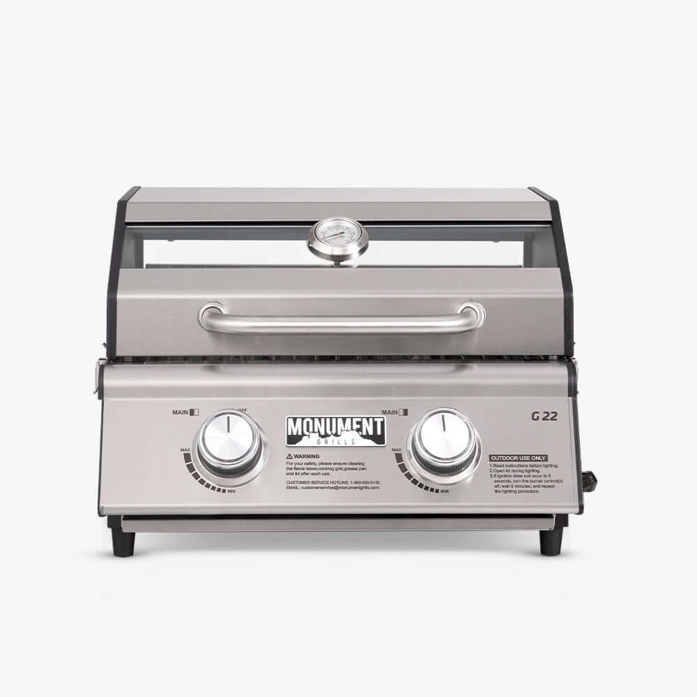 Horizon G22 Stainless Tabletop Propane Grill | The Lavish Sunset
