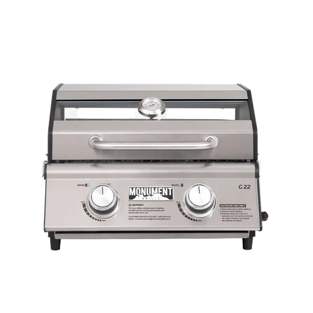 Horizon G22 Stainless Tabletop Propane Grill | The Lavish Sunset
