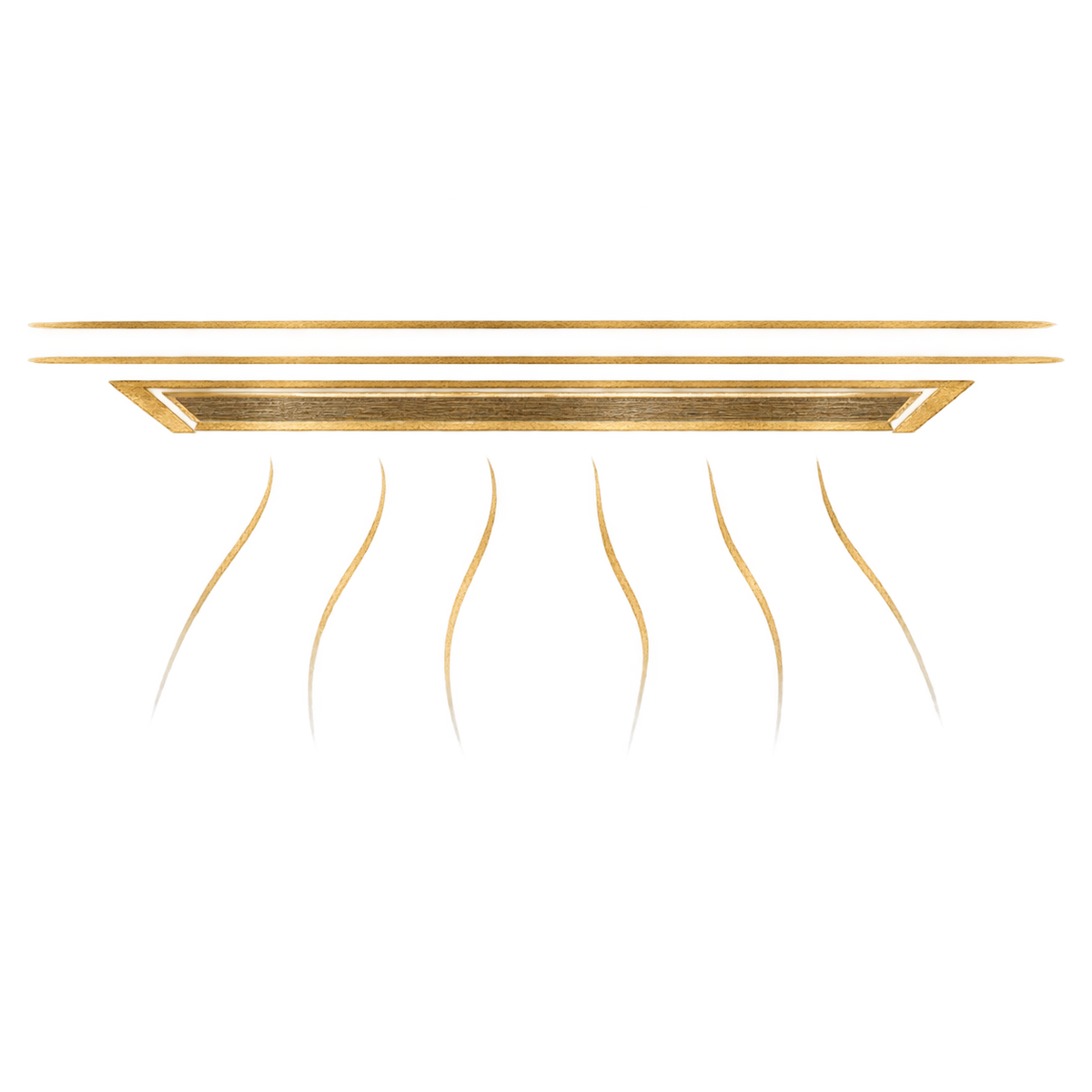 Antique gold slim architectural design benefit icon