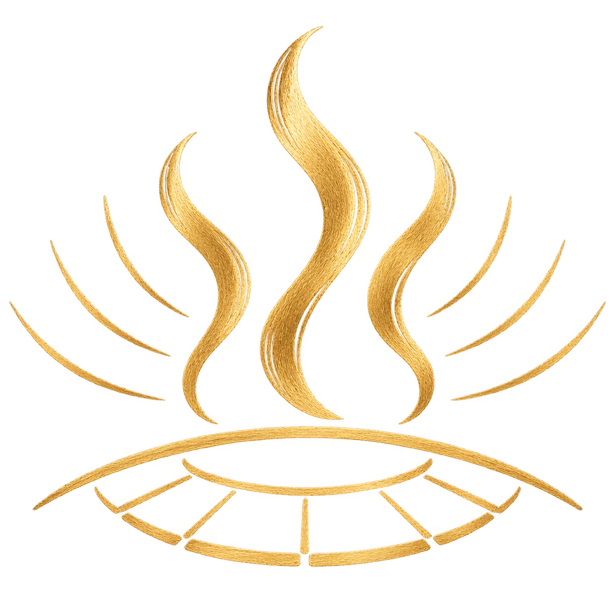 Antique gold radiant warmth benefit icon