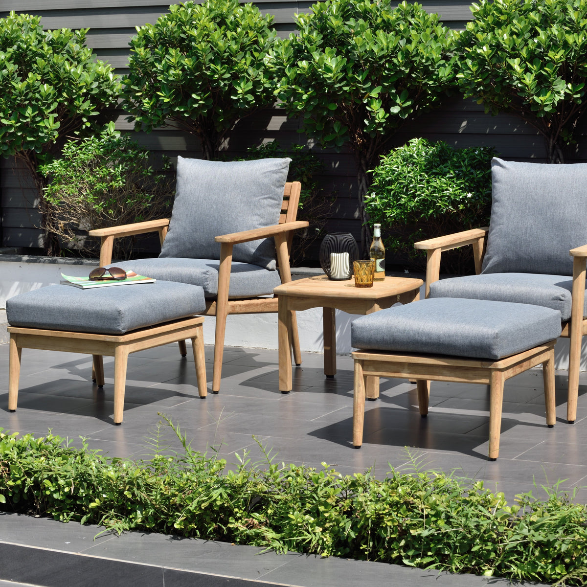 Eve FSC Teak Outdoor Conversation Set with Cushions