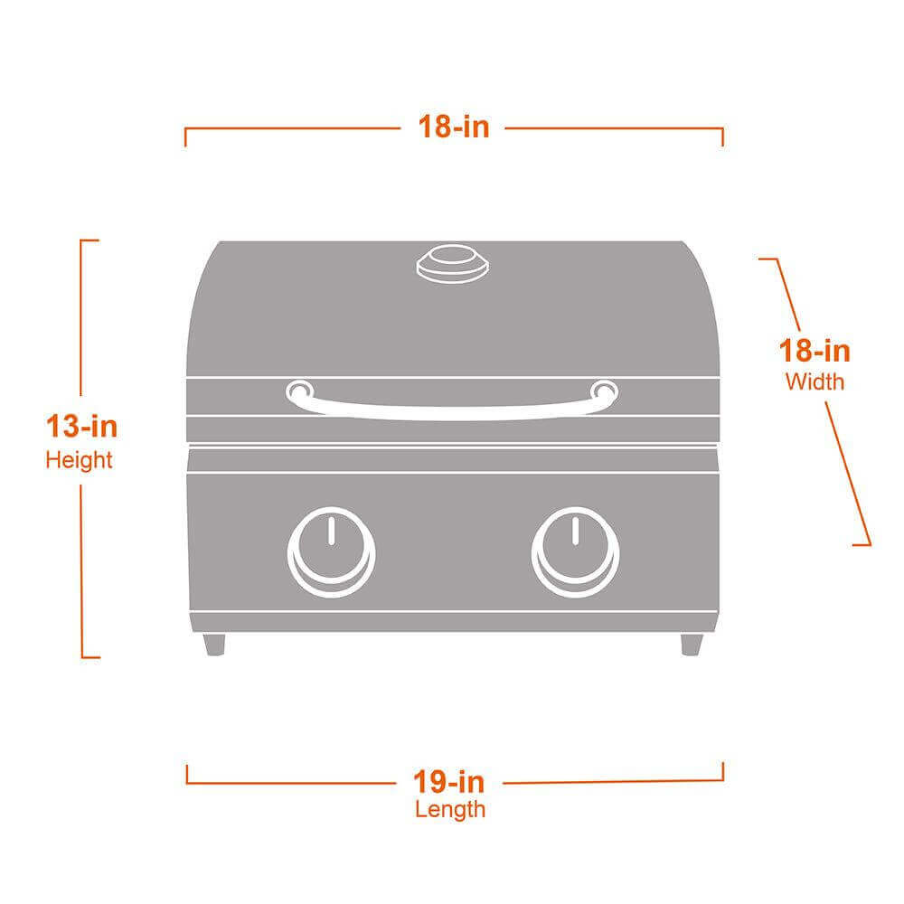 Compact Stainless Tabletop Propane Gas Grill | The Lavish Sunset