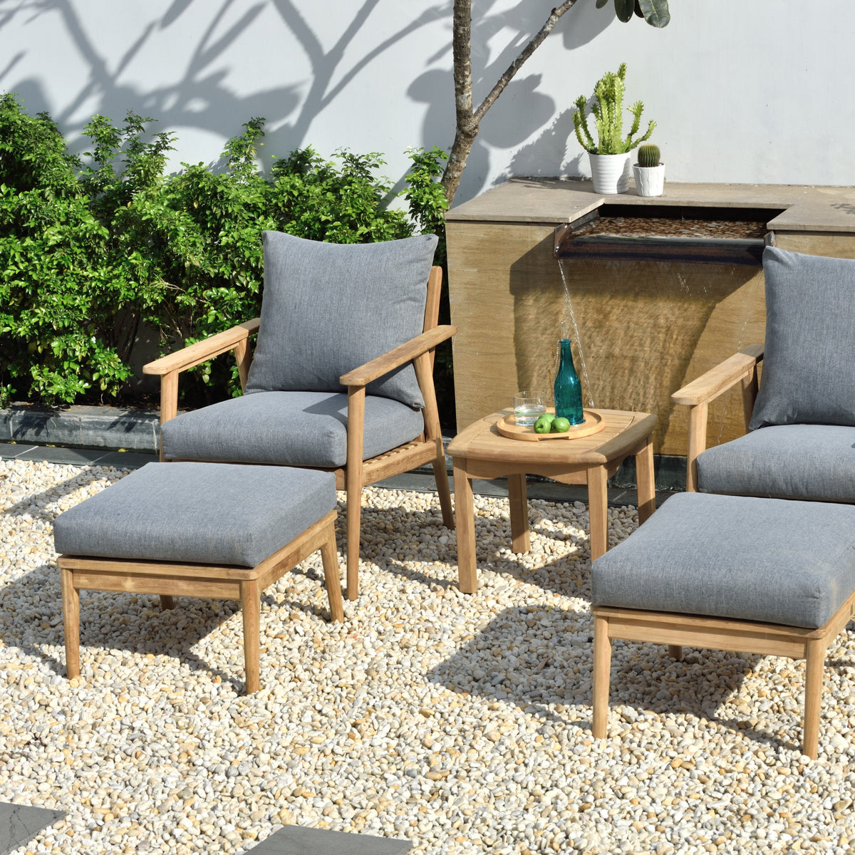 Eve FSC Teak Outdoor Conversation Set with Cushions