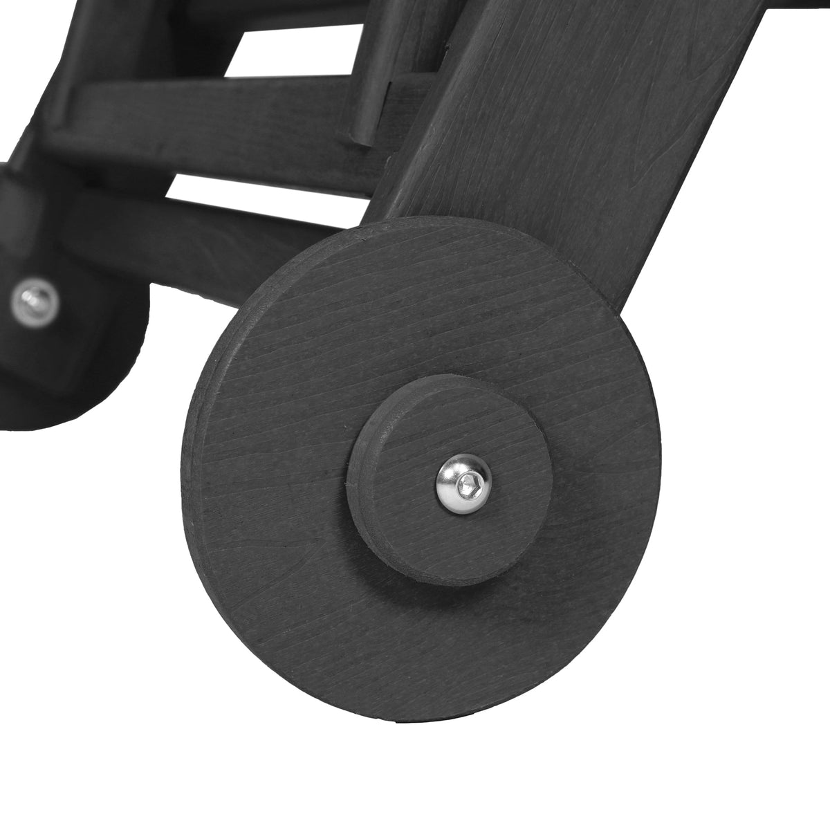 Outdoor Lounge Chair with Wood Texture and Adjustable Backrest