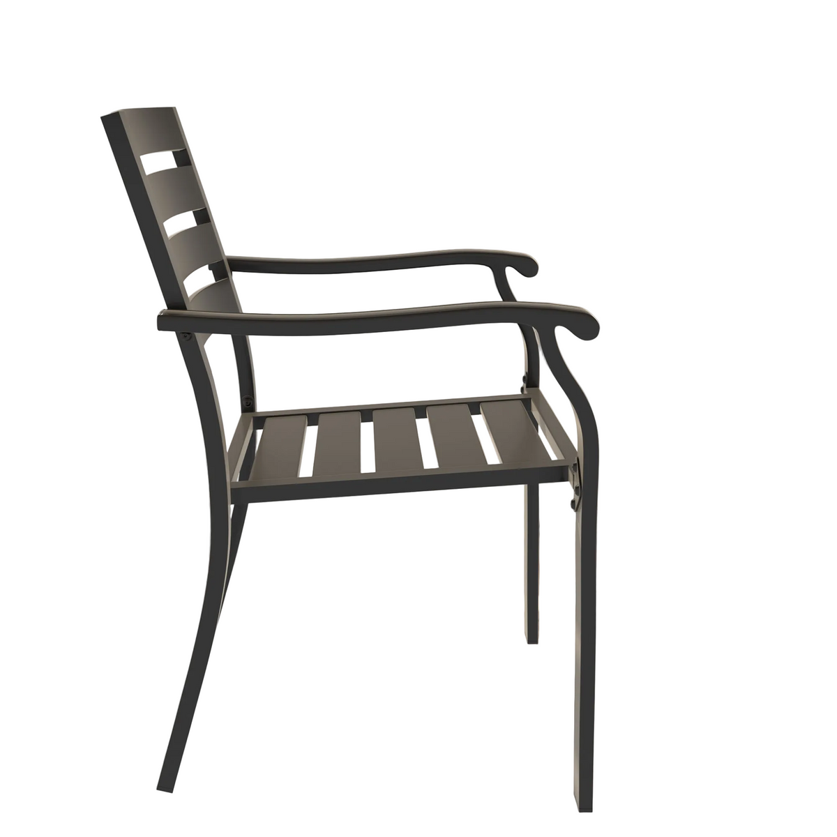 VRSHWO Iron Terrace Dining Chairs Set of 2 - Black