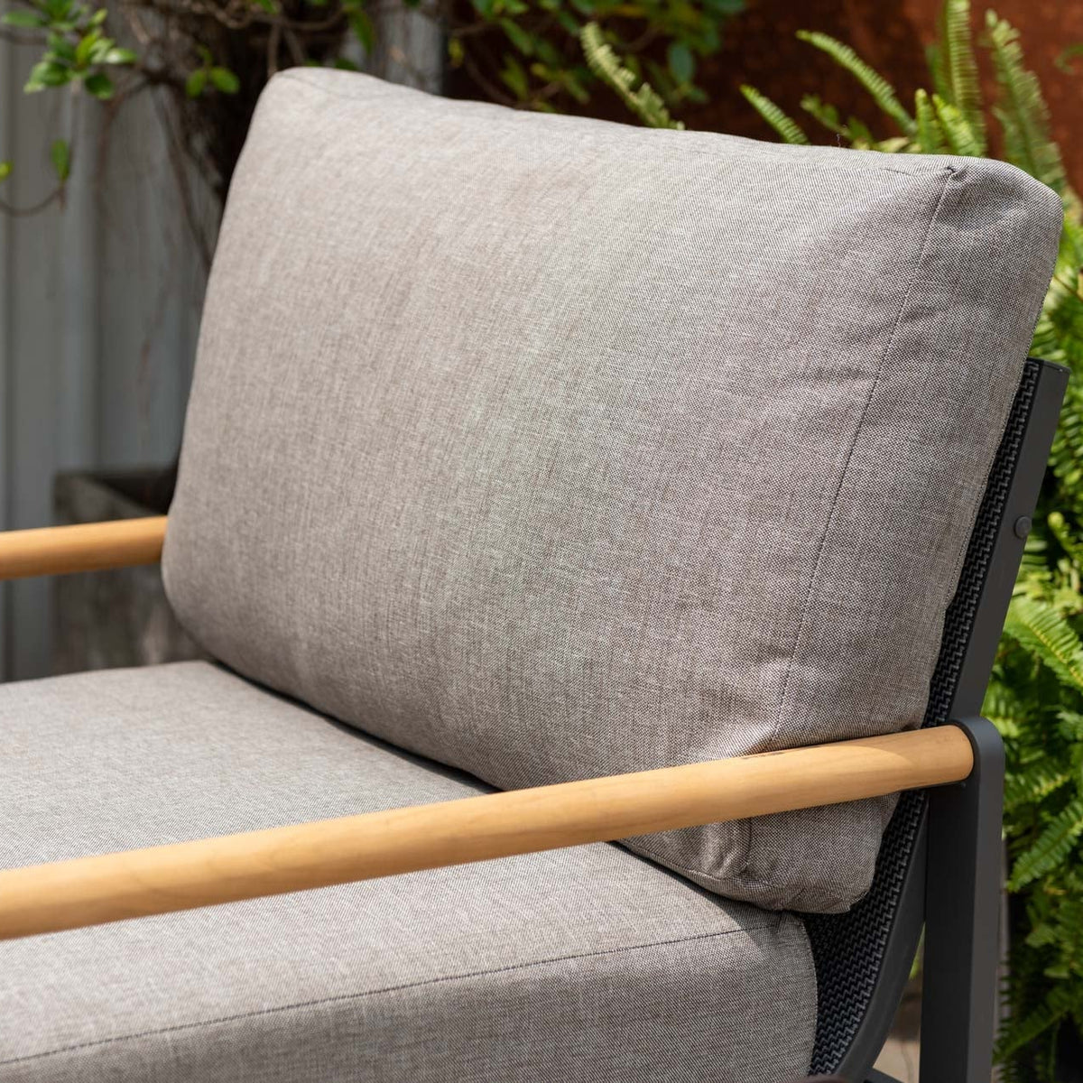 Amber Sofa Teak and Aluminum Chair