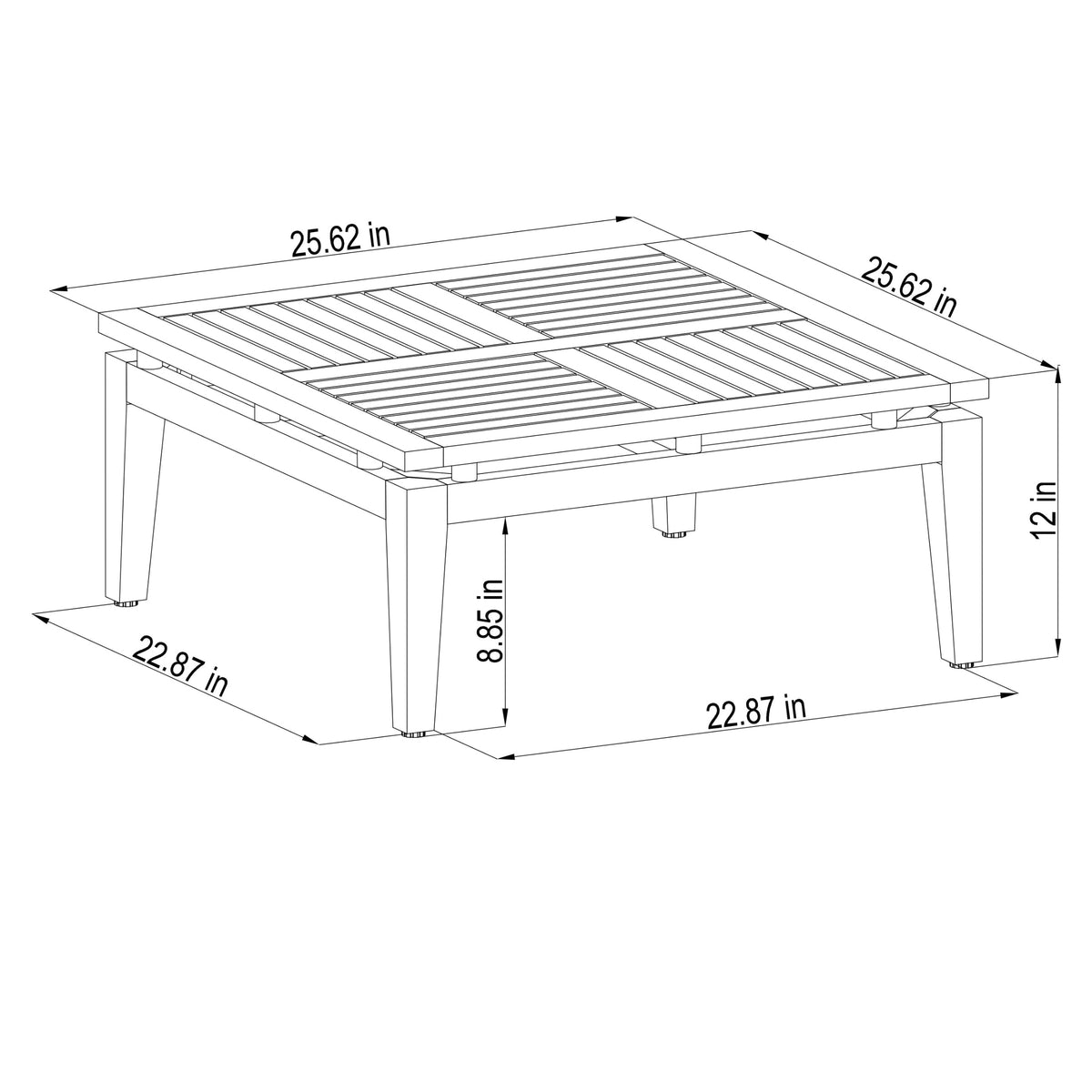 Arno Square Side Table