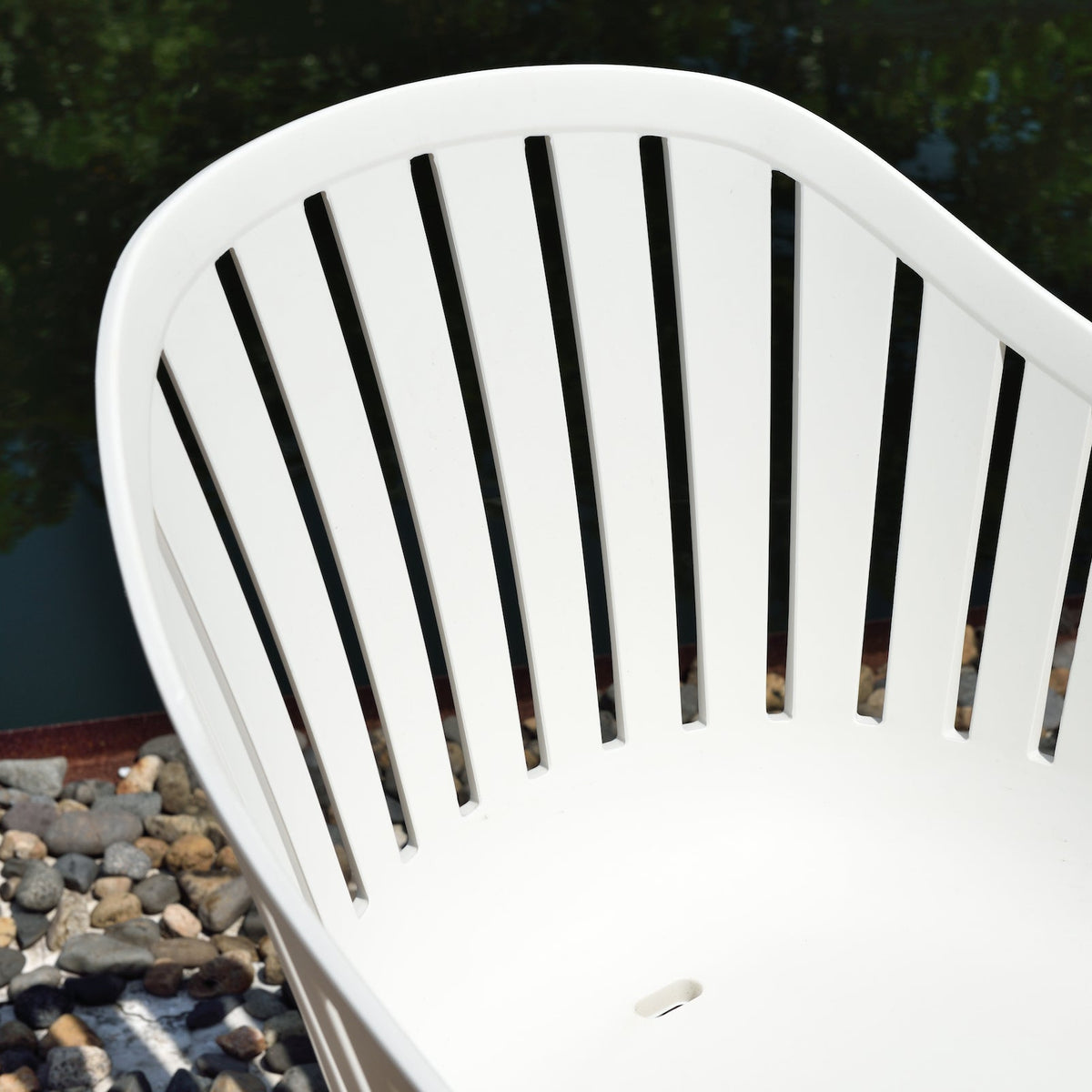 Leyland Table and Nassau White Armchairs Dining Set