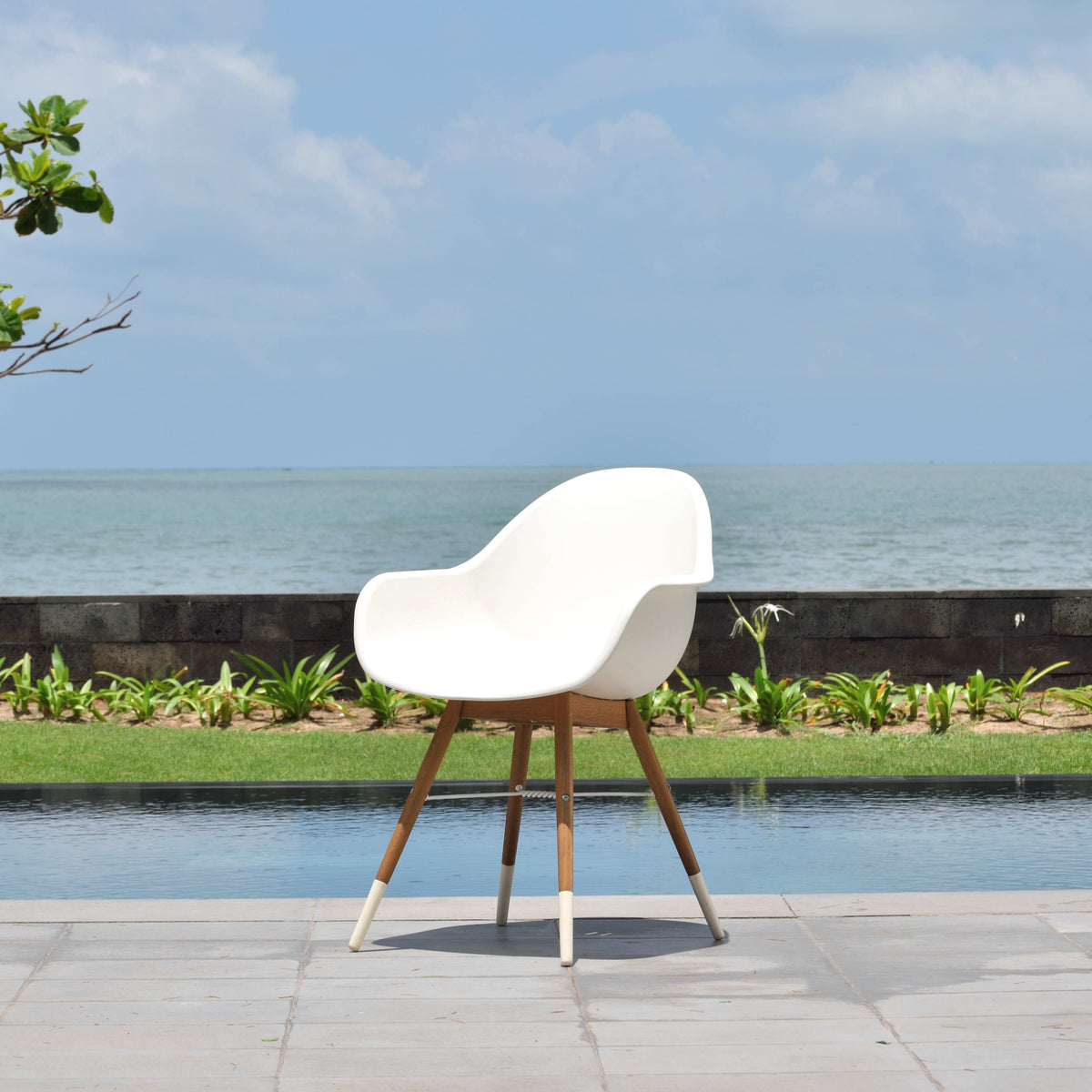 Chamonix Resin and FSC Wood Arm Chairs - 2pc