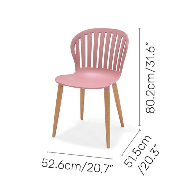 Nassau Side Chair in Peony Pink Social Plastic®- 2pc