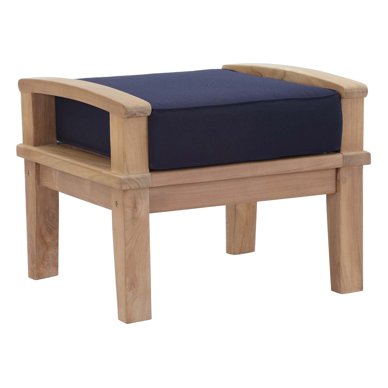 The Lavish Sunset Teak Set - Lavish Sunset Marina 10-Piece Outdoor Set with Navy Cushions